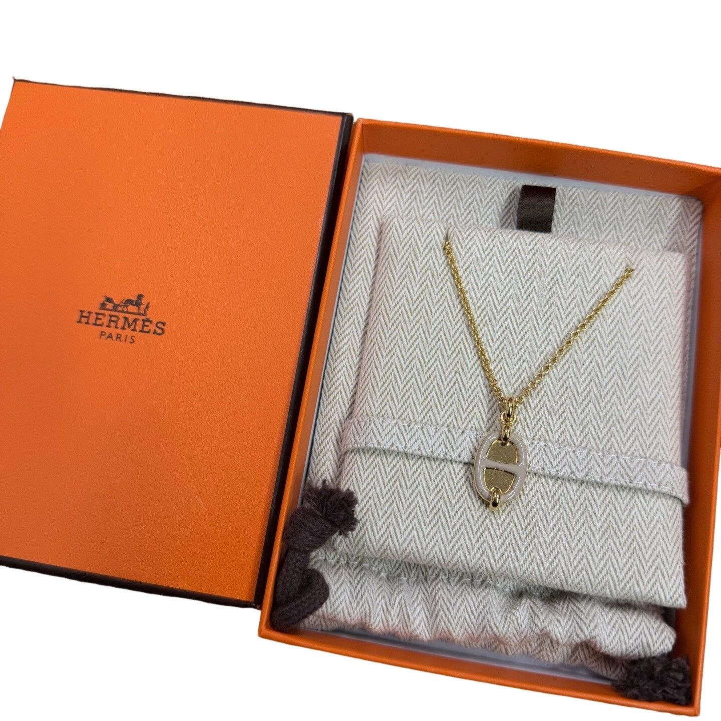 Hermes Hermes Gold Mini Maillon Necklace ONE SIZE Size ONE SIZE - 1 Thumbnail