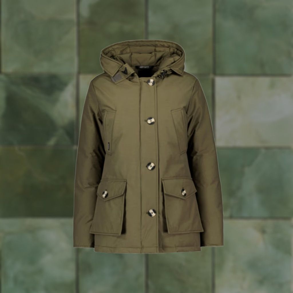 Vintage Woolrich Arctic Parka Womens Jacket Down Hooded 4 Pocket Nylon Shell Green Winter Mid-Length 3 in 1? Size M / US 6-8 / IT 42-44 - 1 Thumbnail