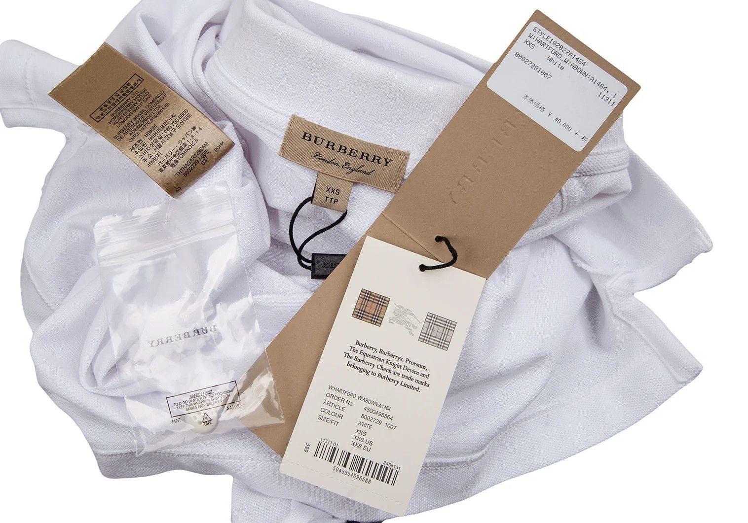 Burberry Equestrian Night Embroidered Polo Shirt White XXS Size US XXS / EU 40 - 16 Thumbnail