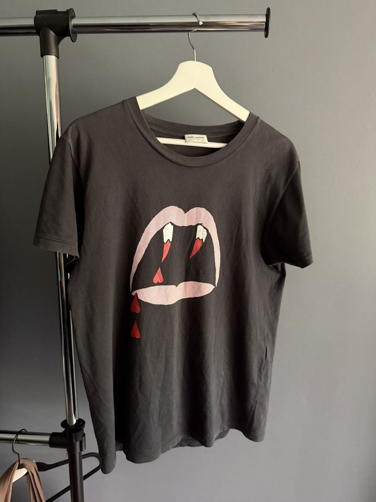 激レアSAINT LAURENT Blood Luster 46サイズ Saint Laurent Blood Luster Vampire Lip Riders jacket Black