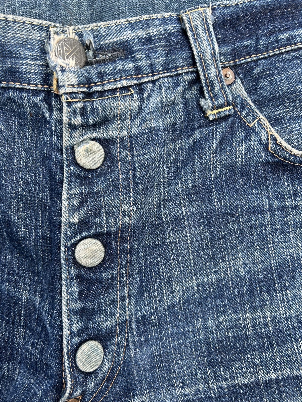 Maison MIHARA YASUHIRO MIHARAYASUHIRO X SUGAR CANE Selvedge Distressed Denim Jeans Size US 36 / EU 52 - 6 Thumbnail