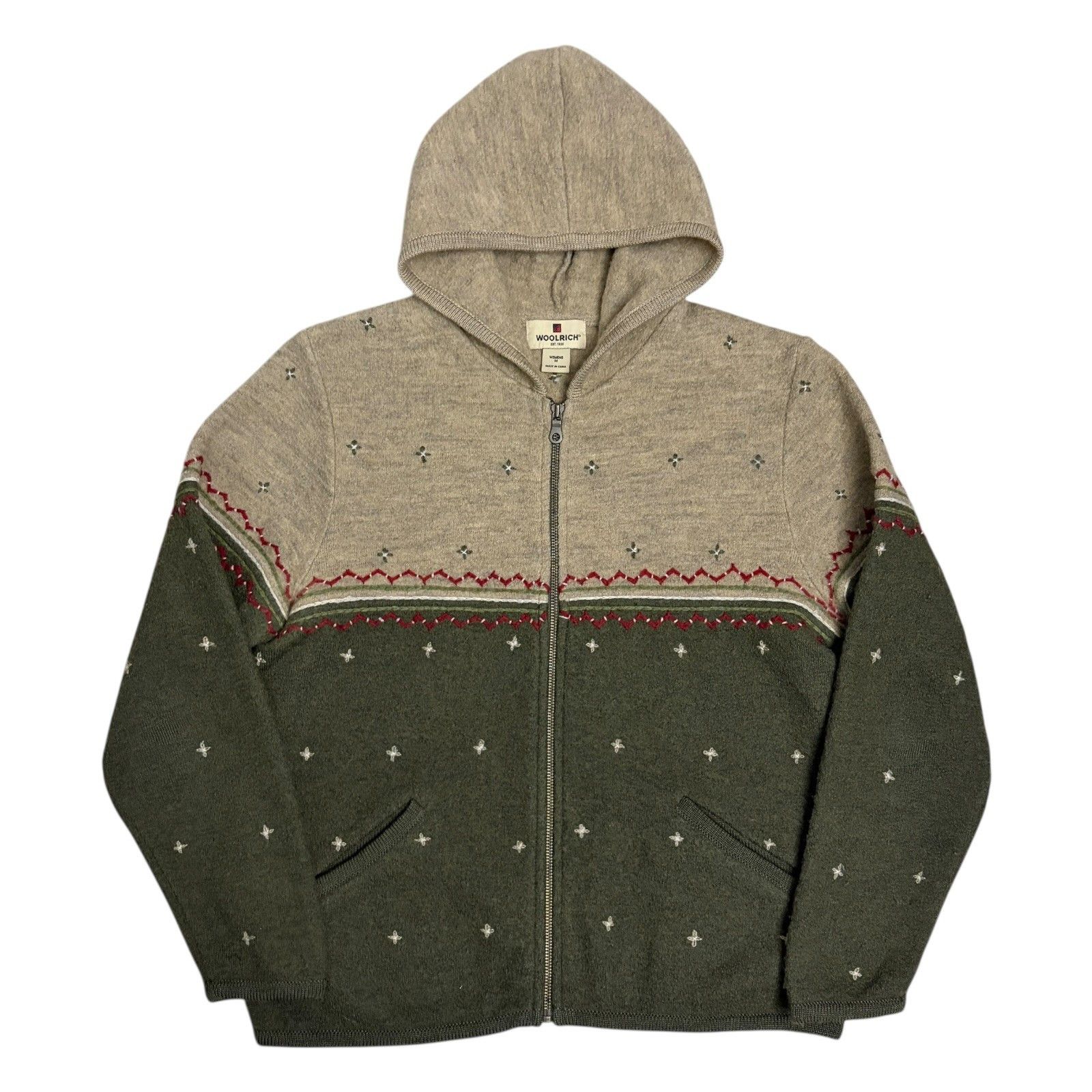 Woolrich Woolen Mills WOOLRICH 100% Wool Light Hooded Jacket Womens Medium Size M / US 6-8 / IT 42-44 - 1 Thumbnail