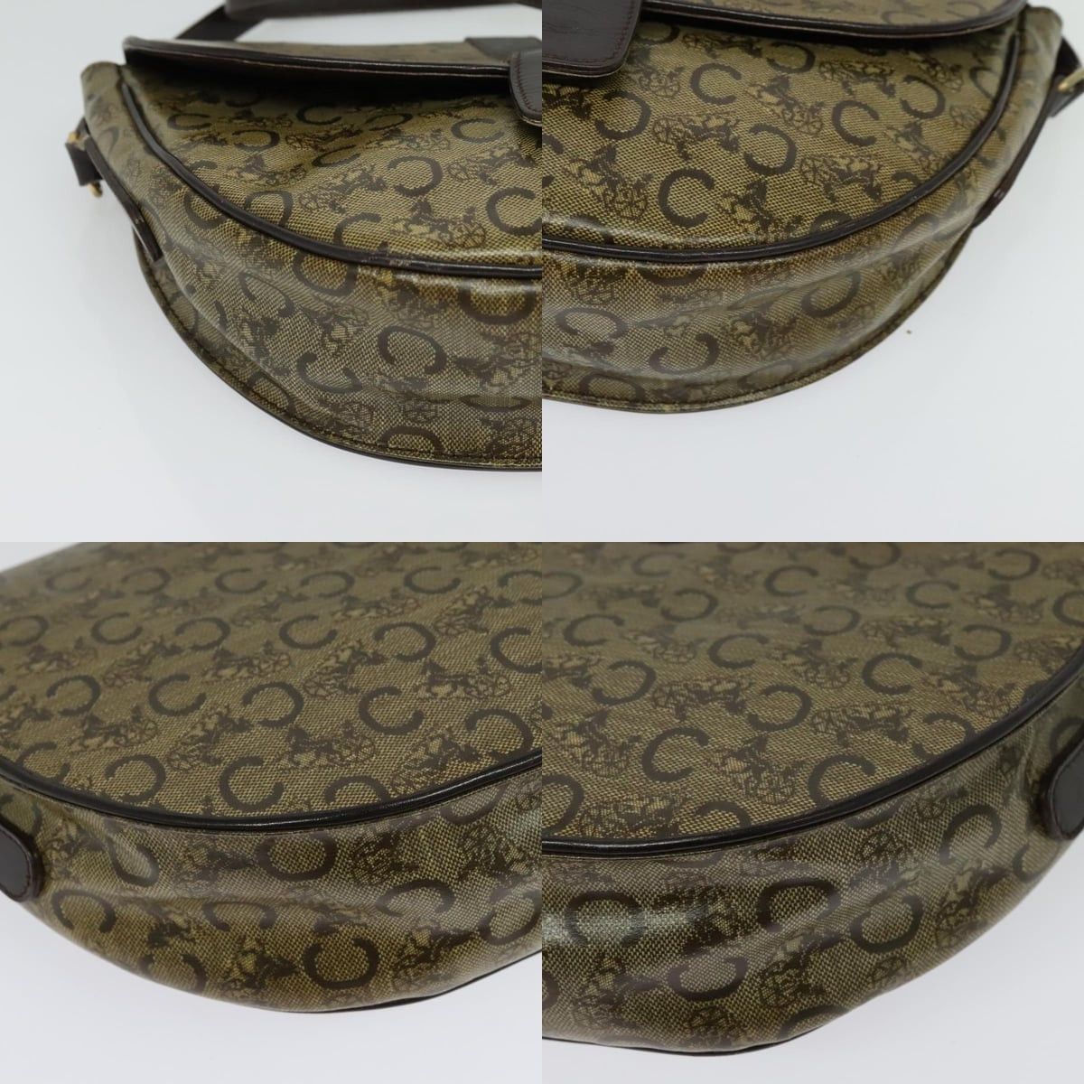 Celine CELINE C Sulky Shoulder Bag Pvc Beige Gold Size ONE SIZE - 10 Thumbnail