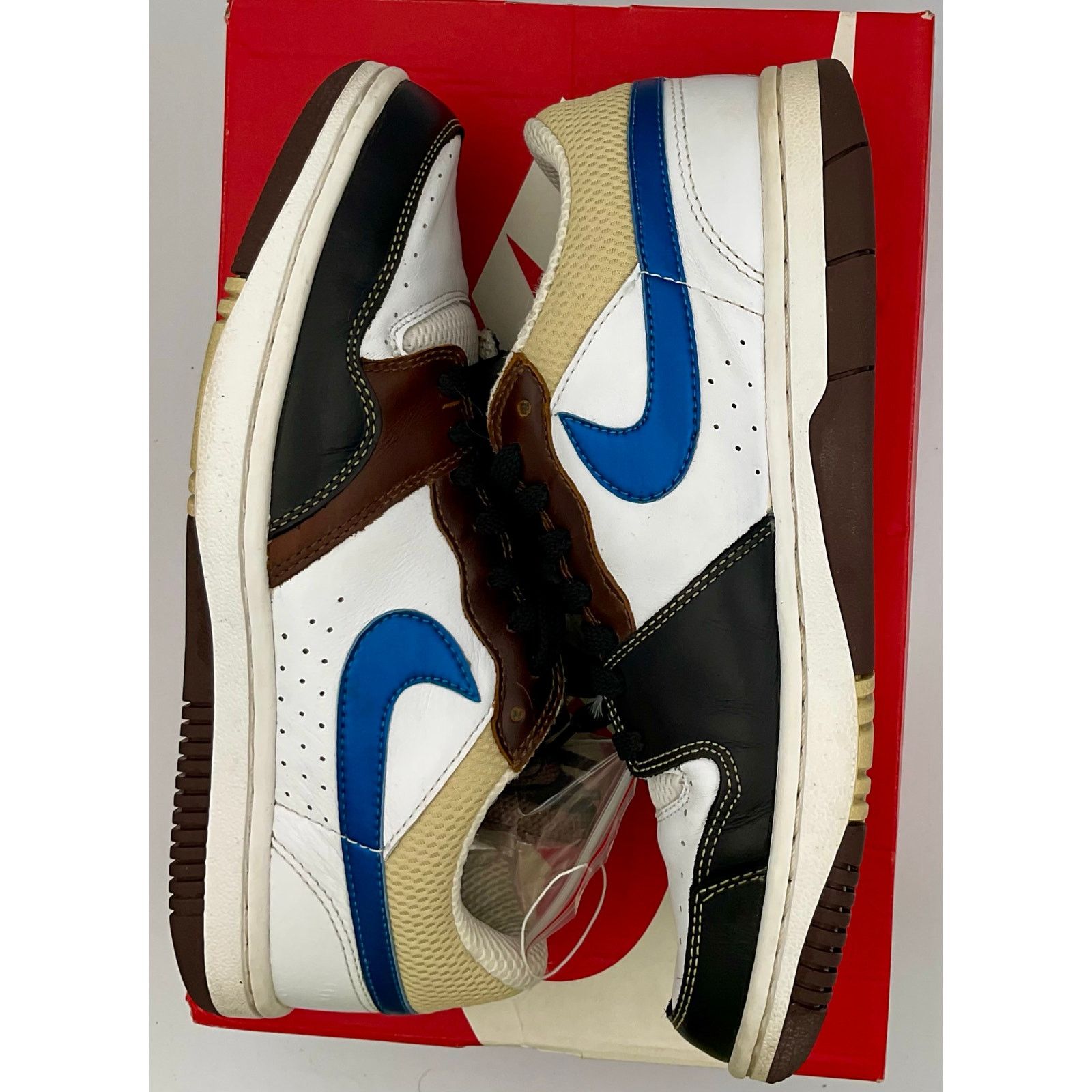 Nike COURT FORCE LOW PRM White/Mil Blue-Bison 313940141 Sz8.5 Size US 8.5 / EU 41-42 - 3 Thumbnail