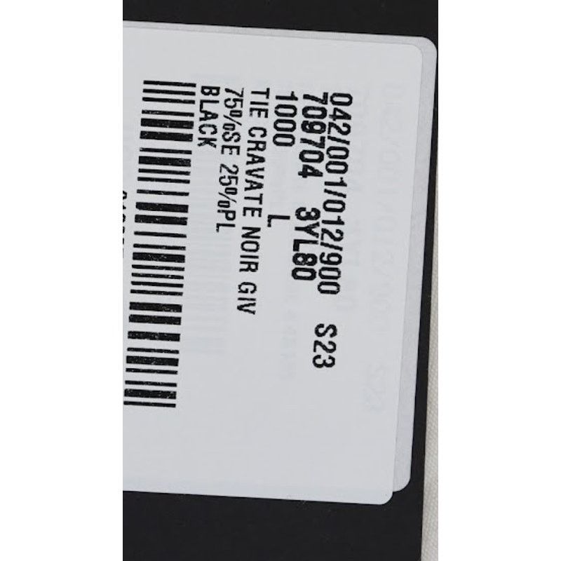Saint Laurent Paris o1rshd1 Size: L / Tie Cravate Noir Givre in Black Size ONE SIZE - 7 Thumbnail