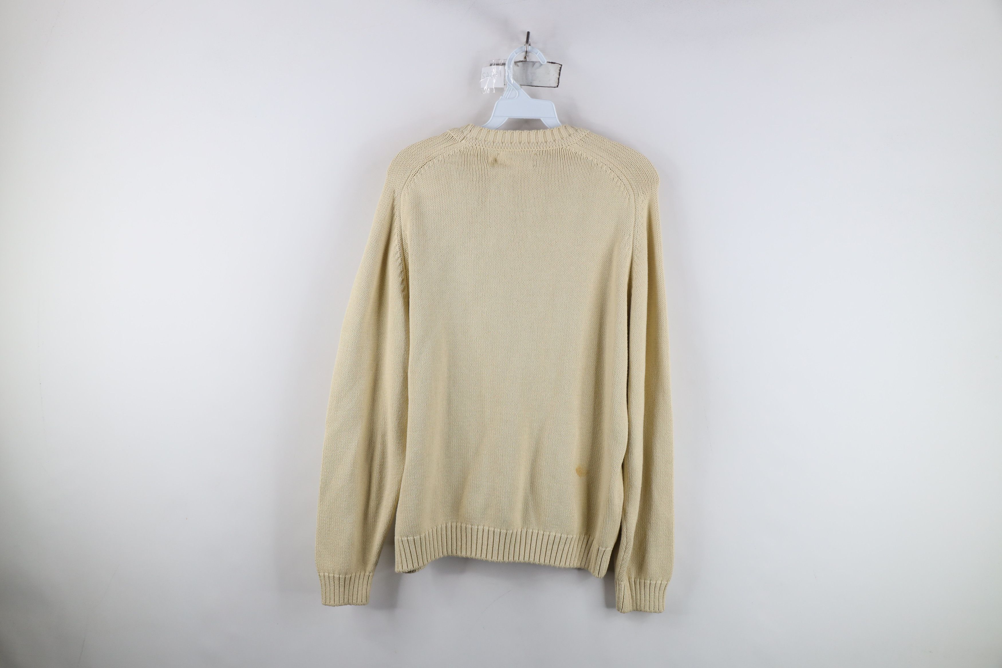 Lands' End Vintage 90s Lands End Cotton Knit Crewneck Sweater Beige USA Size M / US 6-8 / IT 42-44 - 12 Thumbnail