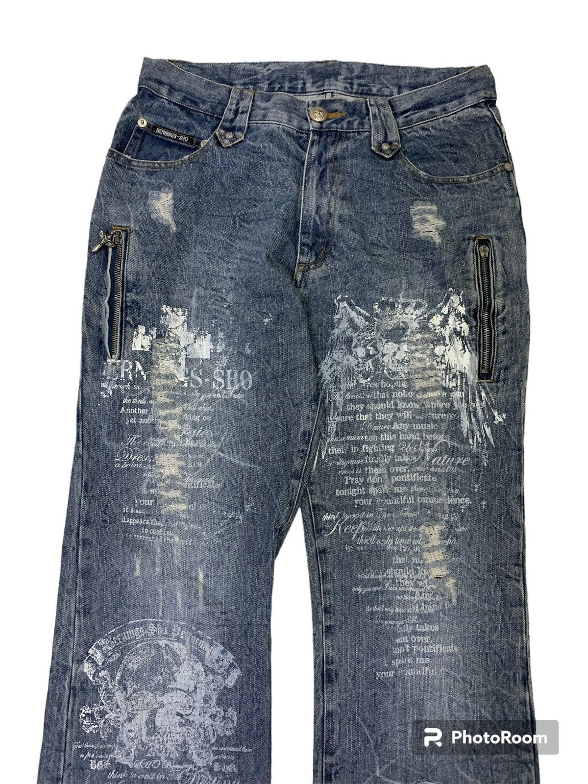 Hysteric Glamour 💥Vintage Japanese Bernings Sho Art Denim Size US 30 / EU 46 - 2 Thumbnail