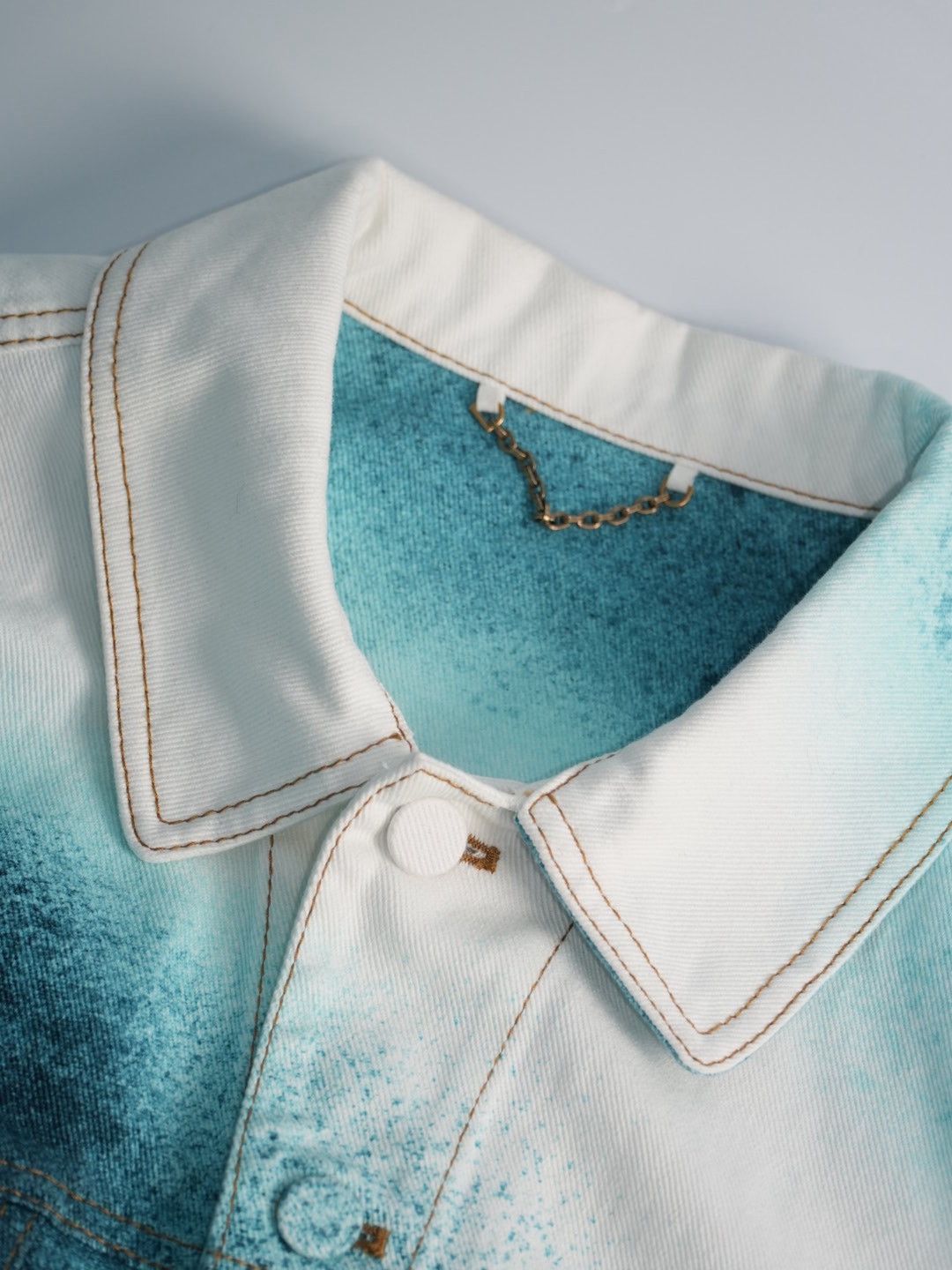 Louis Vuitton Louis Vuitton Starry Sky Gradient Splash-Ink Denim Jacket Size US L / EU 52-54 / 3 - 8 Thumbnail