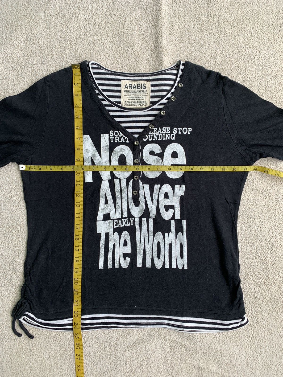 Hysteric Glamour × If Six Was Nine × Japanese Brand Arabis double layer Immortal poem Long sleeve Size US L / EU 52-54 / 3 - 9 Thumbnail