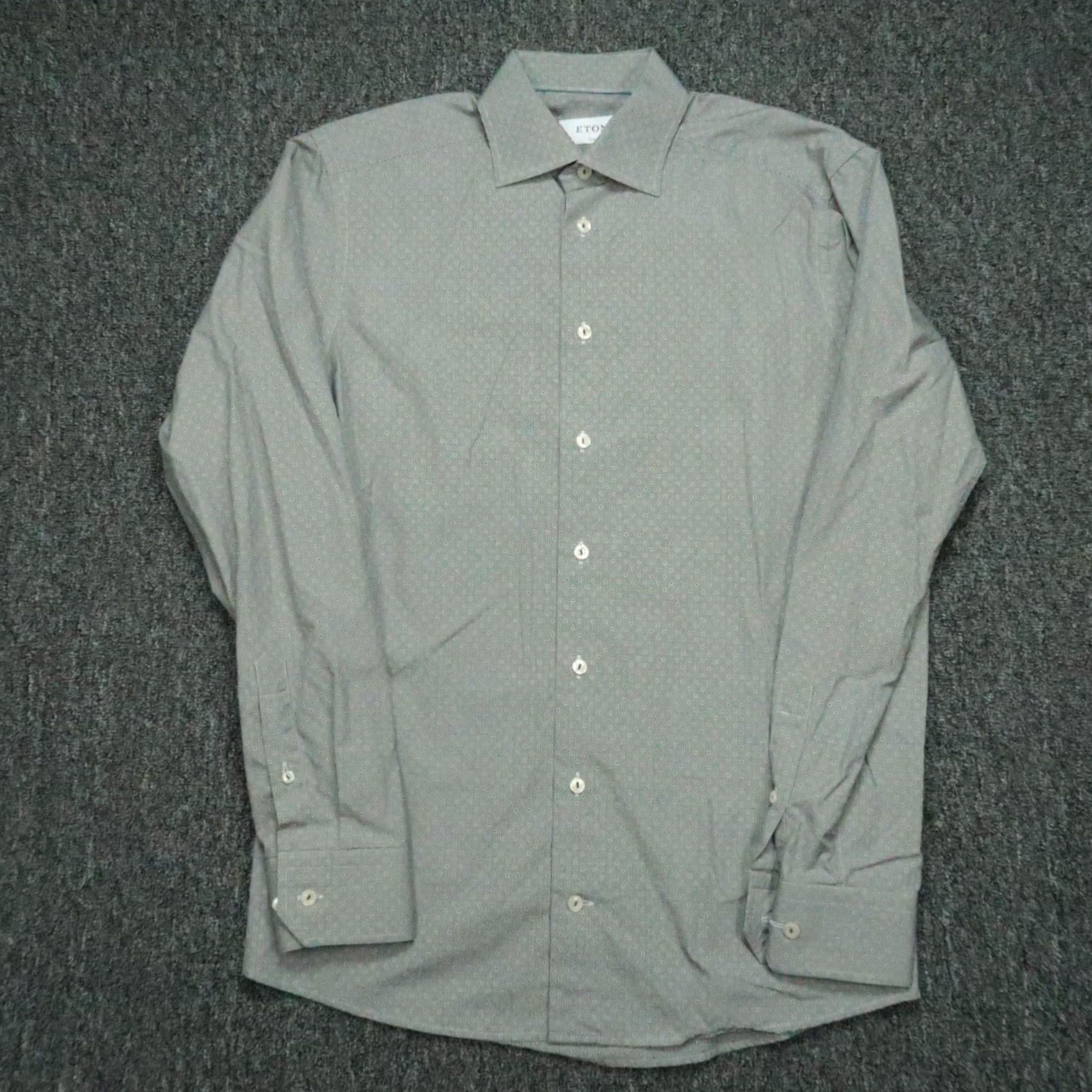 Eton Eton Shirt Mens Small 15.5 Gray Slim Fit Long Sleeve Button Up Size US S / EU 44-46 / 1 - 2 Thumbnail