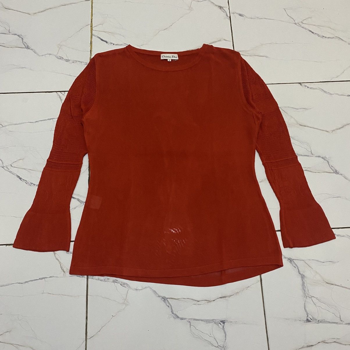 Christian Dior Monsieur Vtg 90s Christian Dior Rayon Knit Longsleeve Size M / US 6-8 / IT 42-44 - 2 Thumbnail