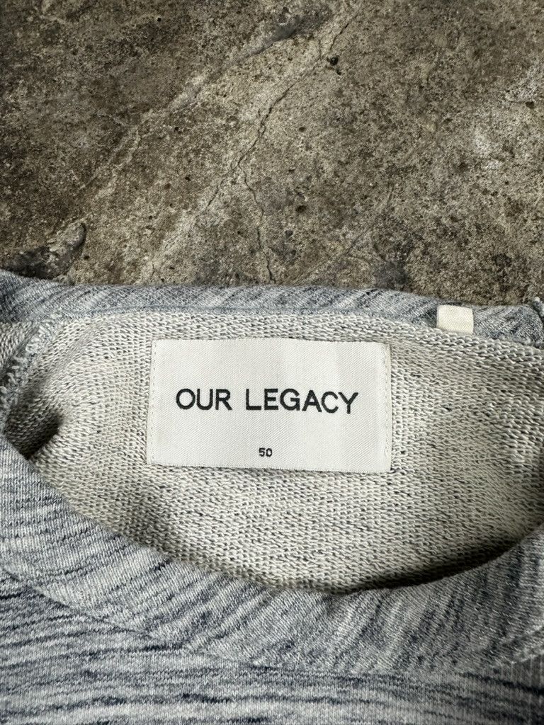 Our Legacy Our Legacy Basic Blank Blue Grey Melange Boxy Crewneck Size US M / EU 48-50 / 2 - 5 Thumbnail
