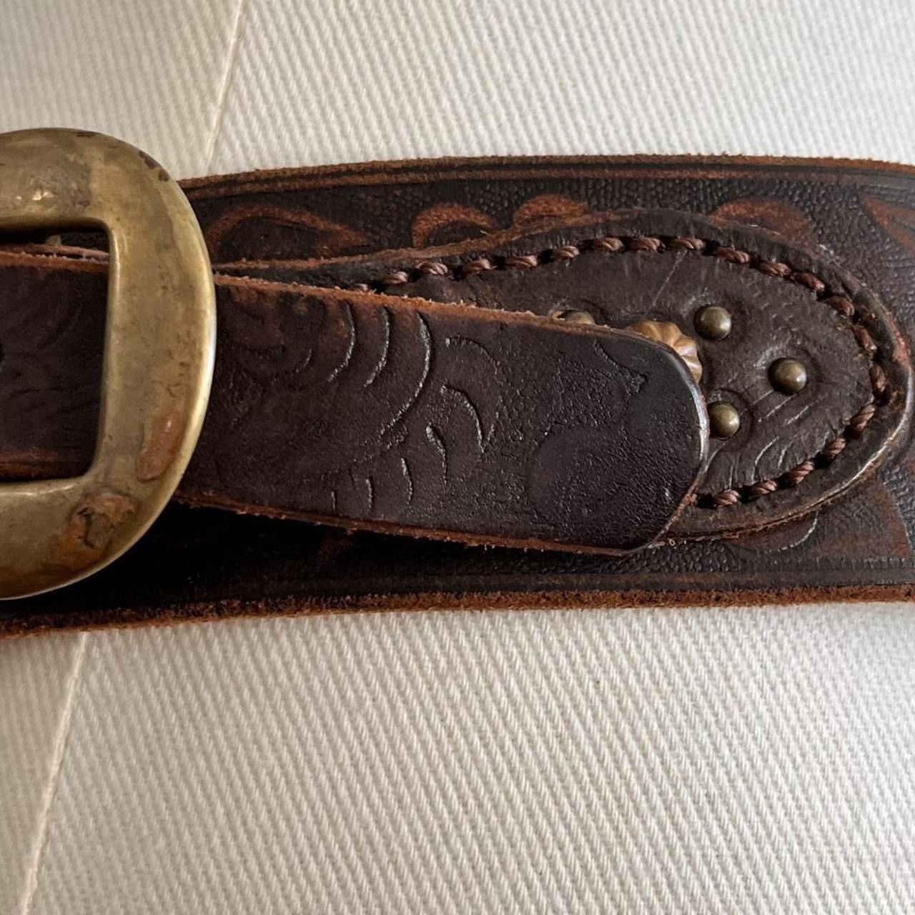 Hollywood Trading Company Hollywood Trading Company brn double buckle ranger belt - 34 Size ONE SIZE - 3 Thumbnail