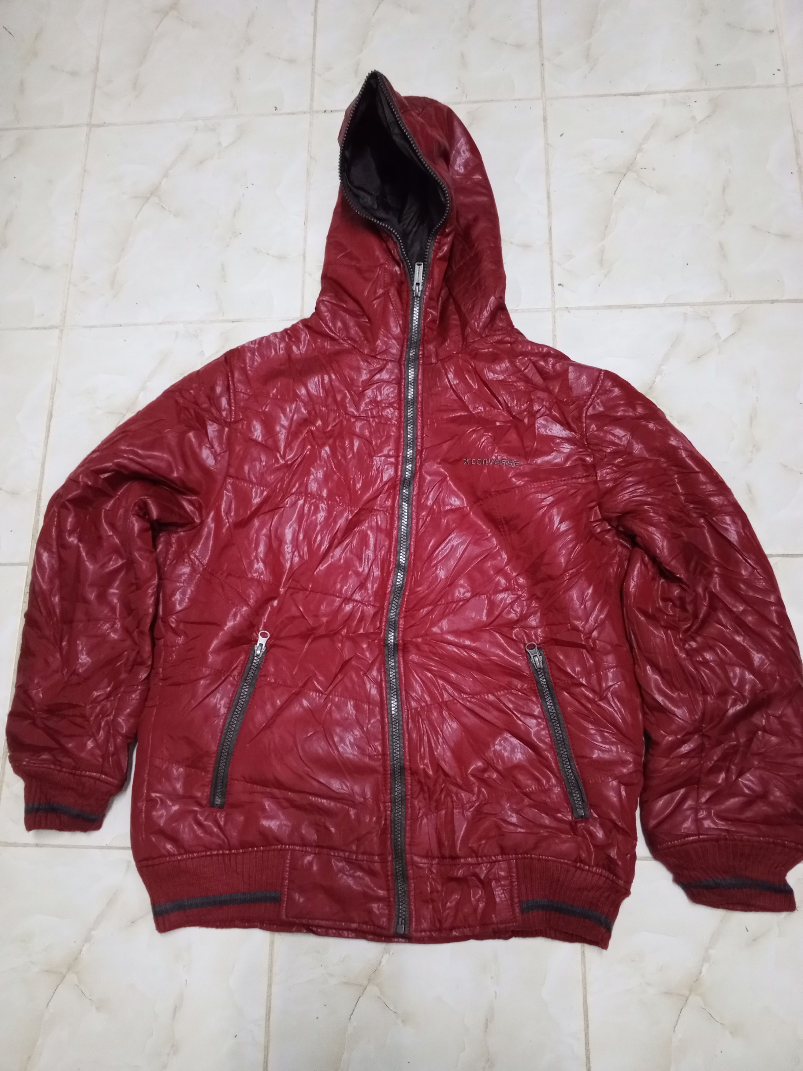 Converse Converse puffer jacket full zip red Size US L / EU 52-54 / 3 - 1 Thumbnail