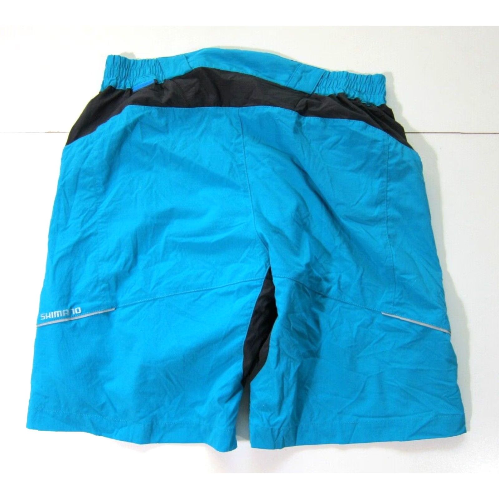 Vintage Shimano Blue Stretched Lined Removable Padded Cycling Bike Short Women Medium Size 32" / US 10 / IT 46 - 2 Thumbnail