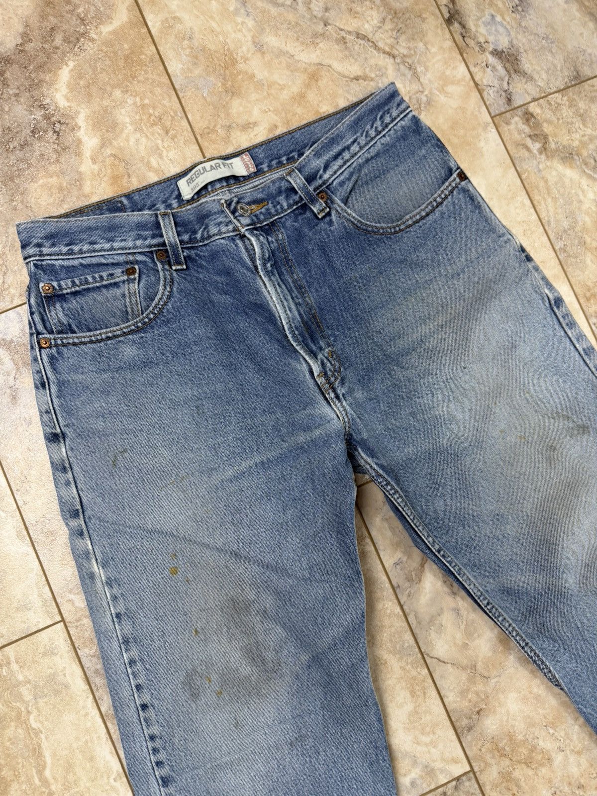 Levi's Levi’s Vintage 505 Light Wash Distressed Denim Size US 34 / EU 50 - 3 Thumbnail