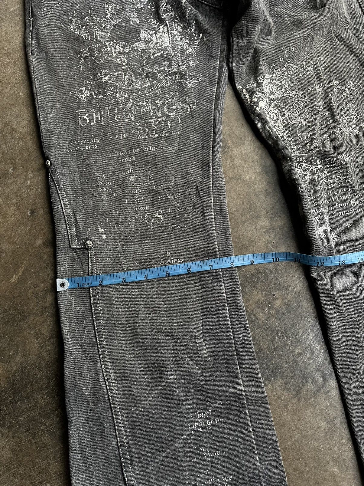 Tornado Mart Bernings Sho Flare Gothic Poem Boot Cut Wash Denim Pants Size US 30 / EU 46 - 17 Thumbnail