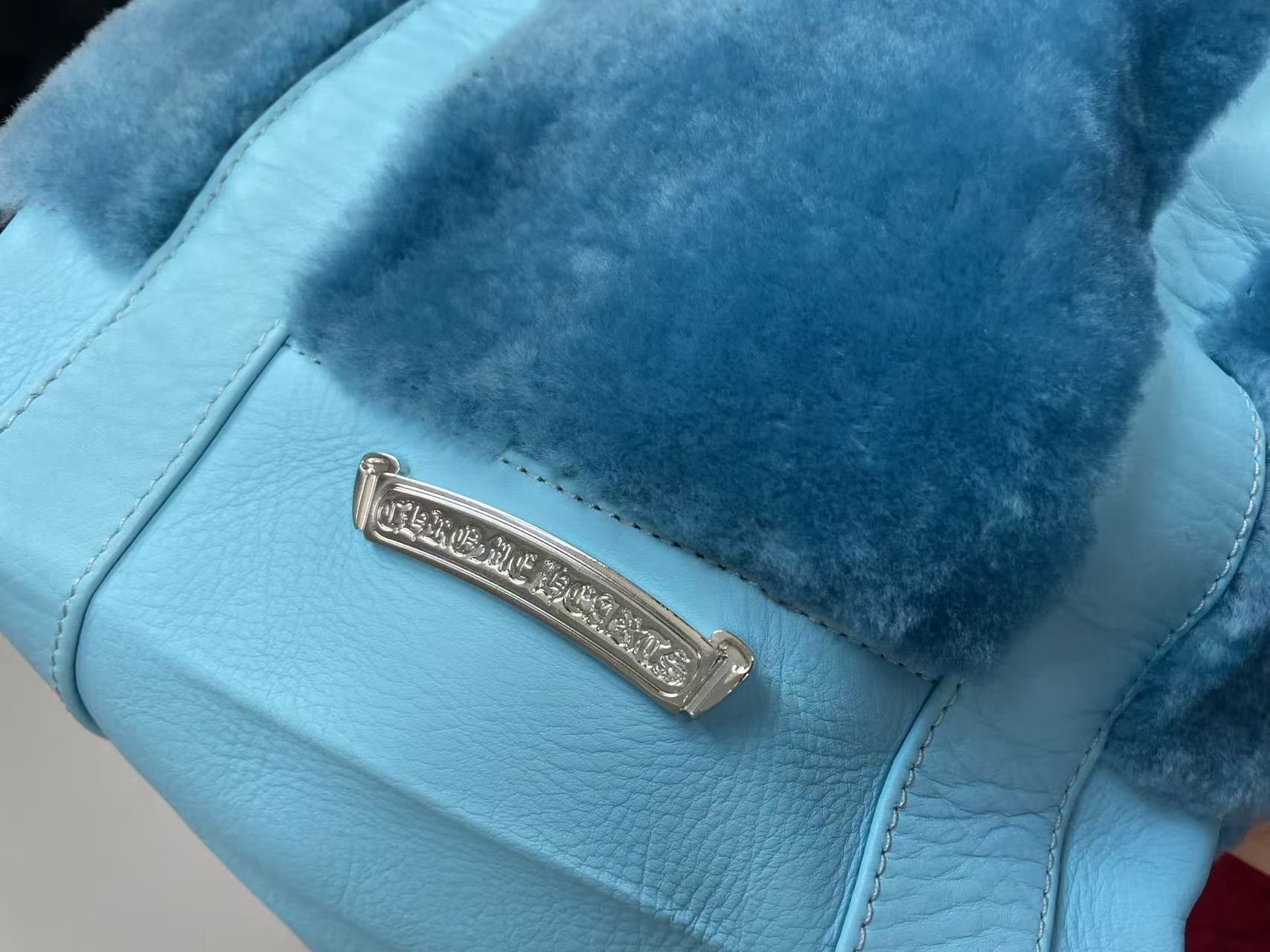Chrome Hearts Chrome Hearts Blue Triple Cross Patch Fur Tote Bag Size ONE SIZE - 7 Thumbnail