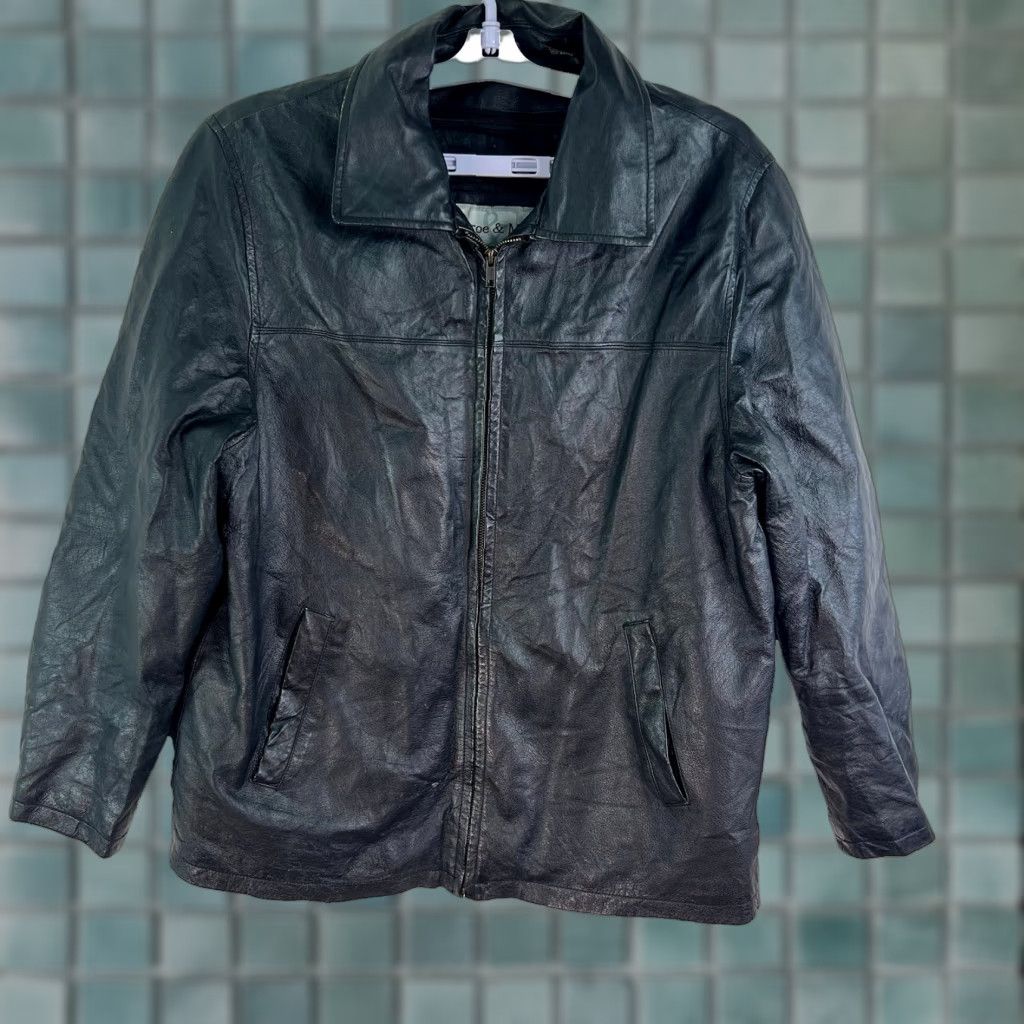 Vintage Monroe & Main Leather Removable Liner Jacket Mens M Black Size US M / EU 48-50 / 2 - 1 Thumbnail