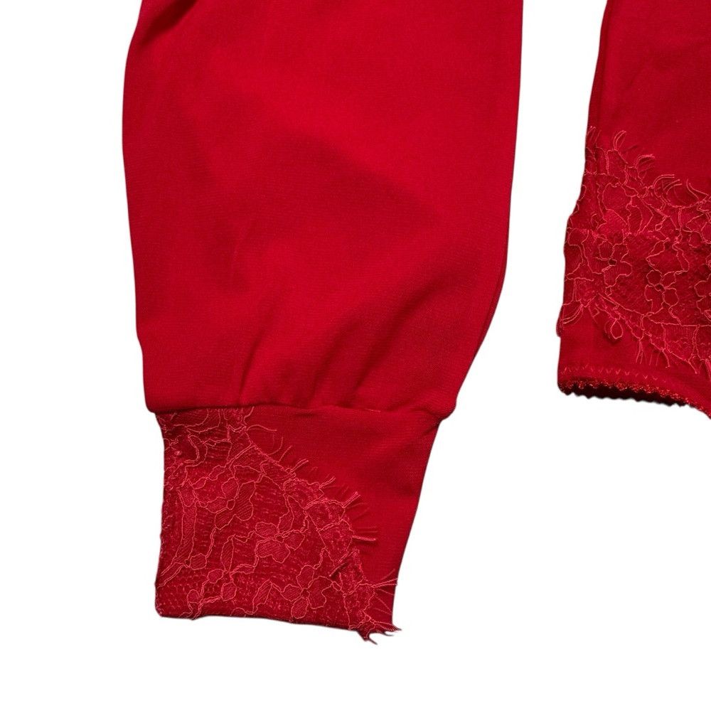 Free People NWT New Free People Sweet Nothings Long Sleeve Red Bodysuit Size M / US 6-8 / IT 42-44 - 9 Thumbnail