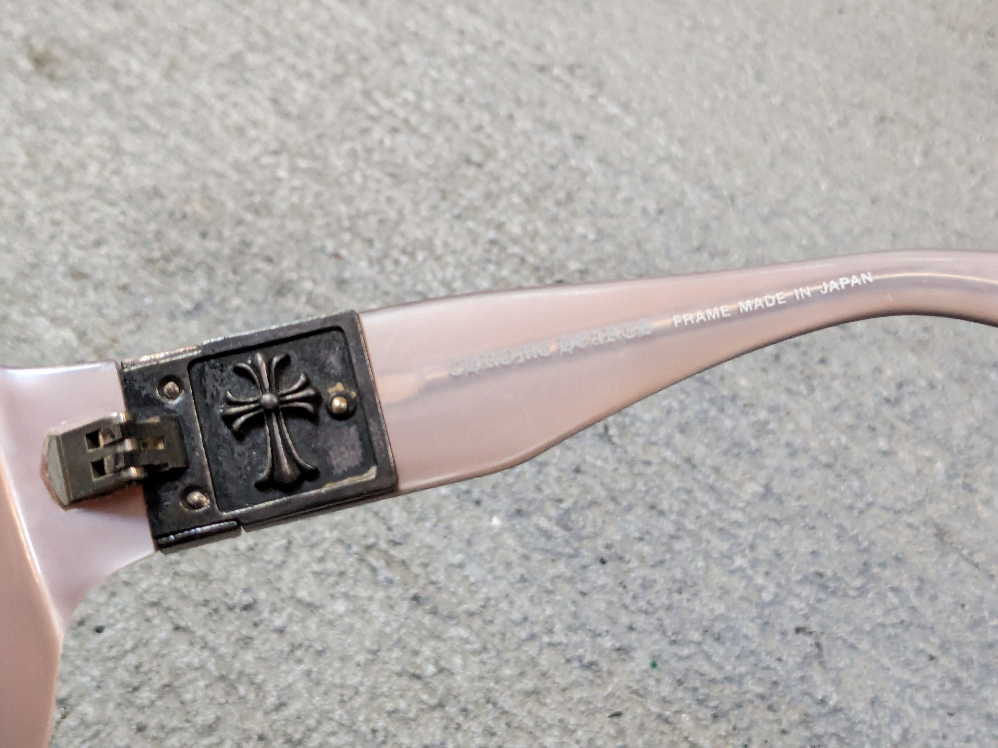 Chrome Hearts Chrome Hearts Sunglasses Cream Brown Pink Cross Sterling Size ONE SIZE - 9 Thumbnail