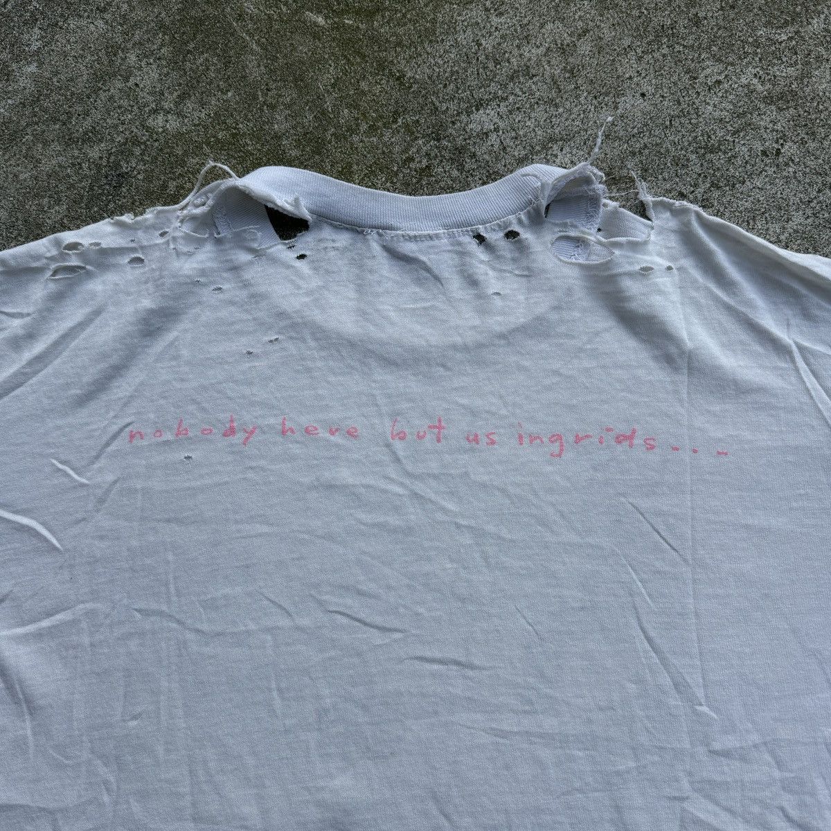 Band Tees Jane Siberry Thrashed Faded Distressed Shirt ERD Grunge Size US XXL / EU 58 / 5 - 4 Thumbnail