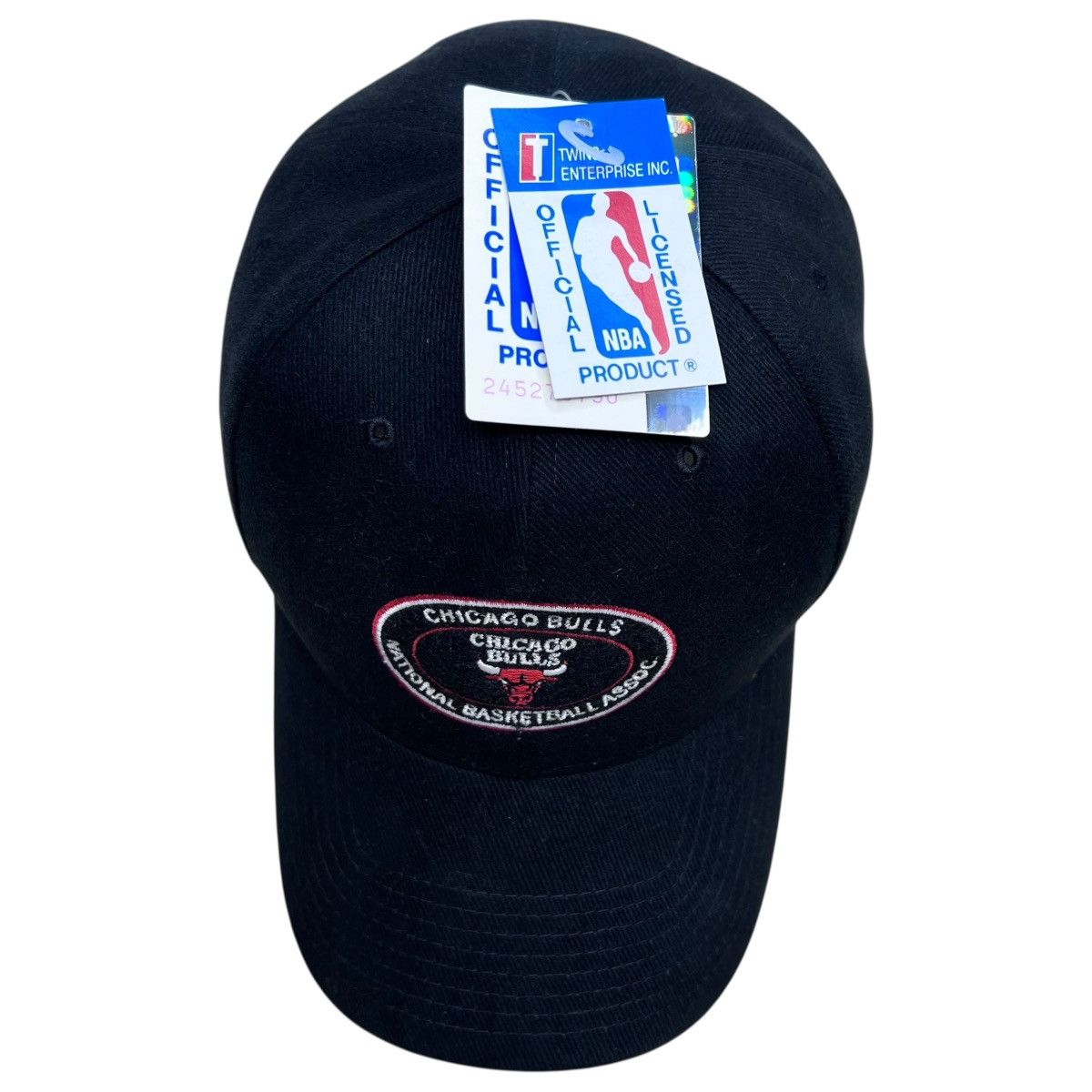 NBA New With Tags 1990s NBA Chicago Bulls Twins Velcro Strap Hat Size ONE SIZE - 7 Thumbnail