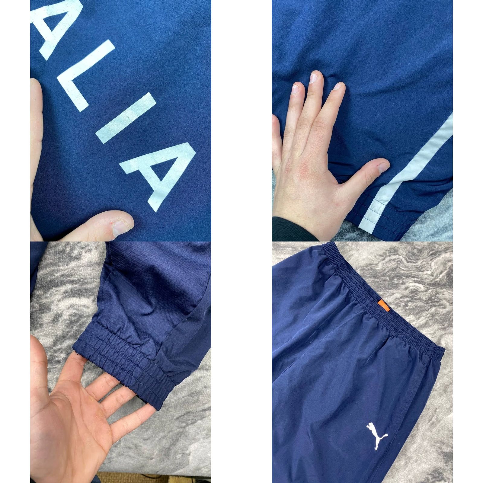 Puma VINTAGE PUMA Tracksuit Jacket And Pants 2 Piece Set XL Men Blue Logo Zip Long Sleeve Polyester Size 46R - 11 Thumbnail
