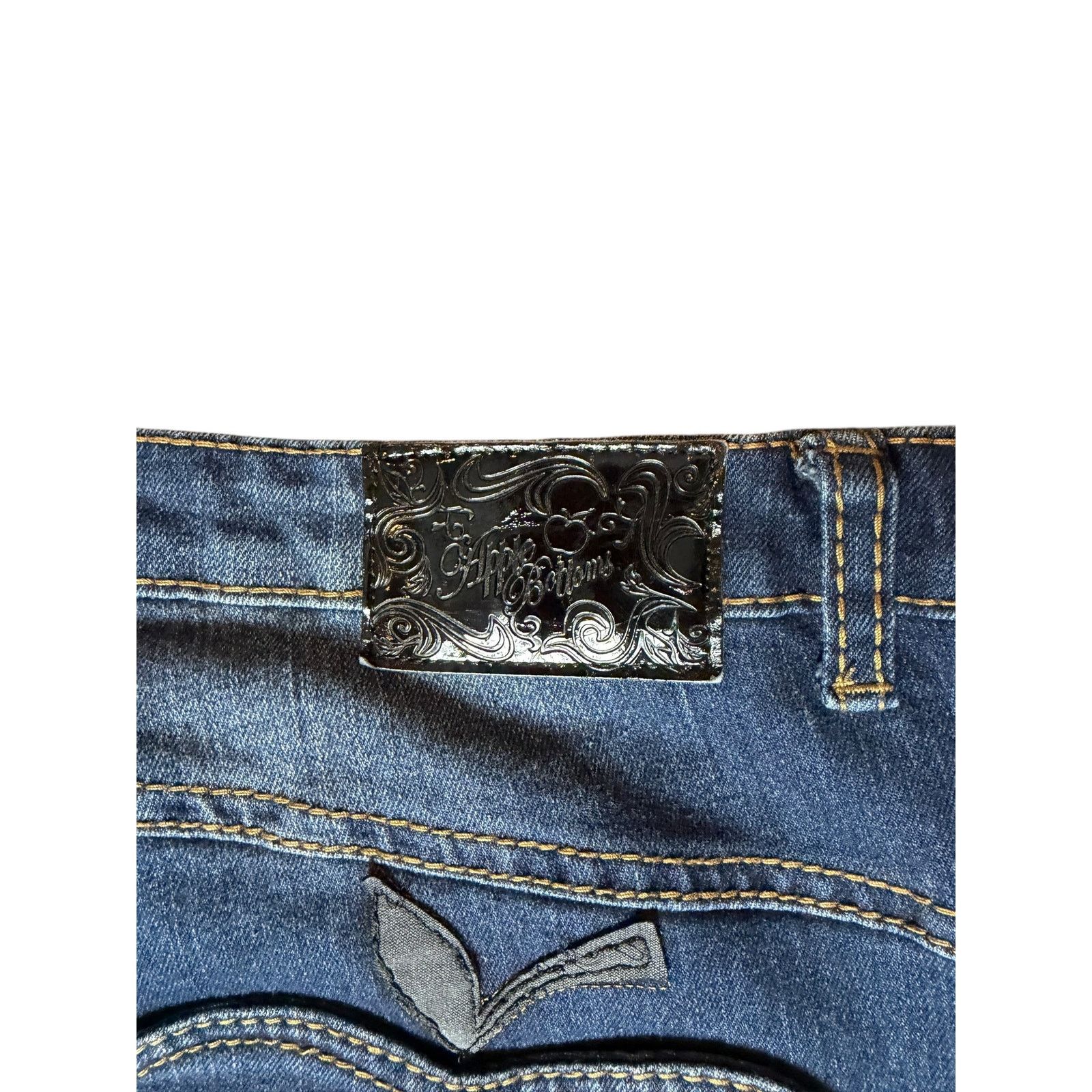 Apple × Vintage Vintage Y2k Apple Bottoms Embroidered Jeans Plus Size 22 Size 22" - 10 Thumbnail