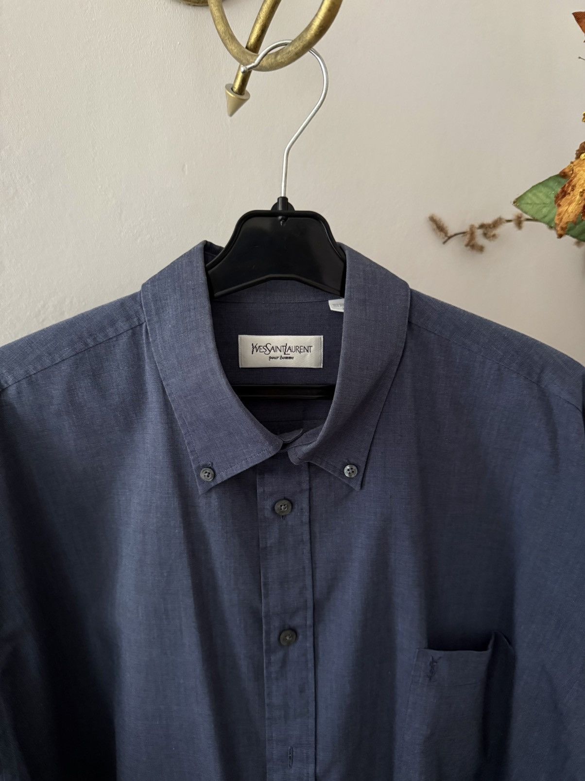 Yves Saint Laurent Vintage Yves Saint Laurent YSL Button Up Shirt Size US XL / EU 56 / 4 - 2 Thumbnail
