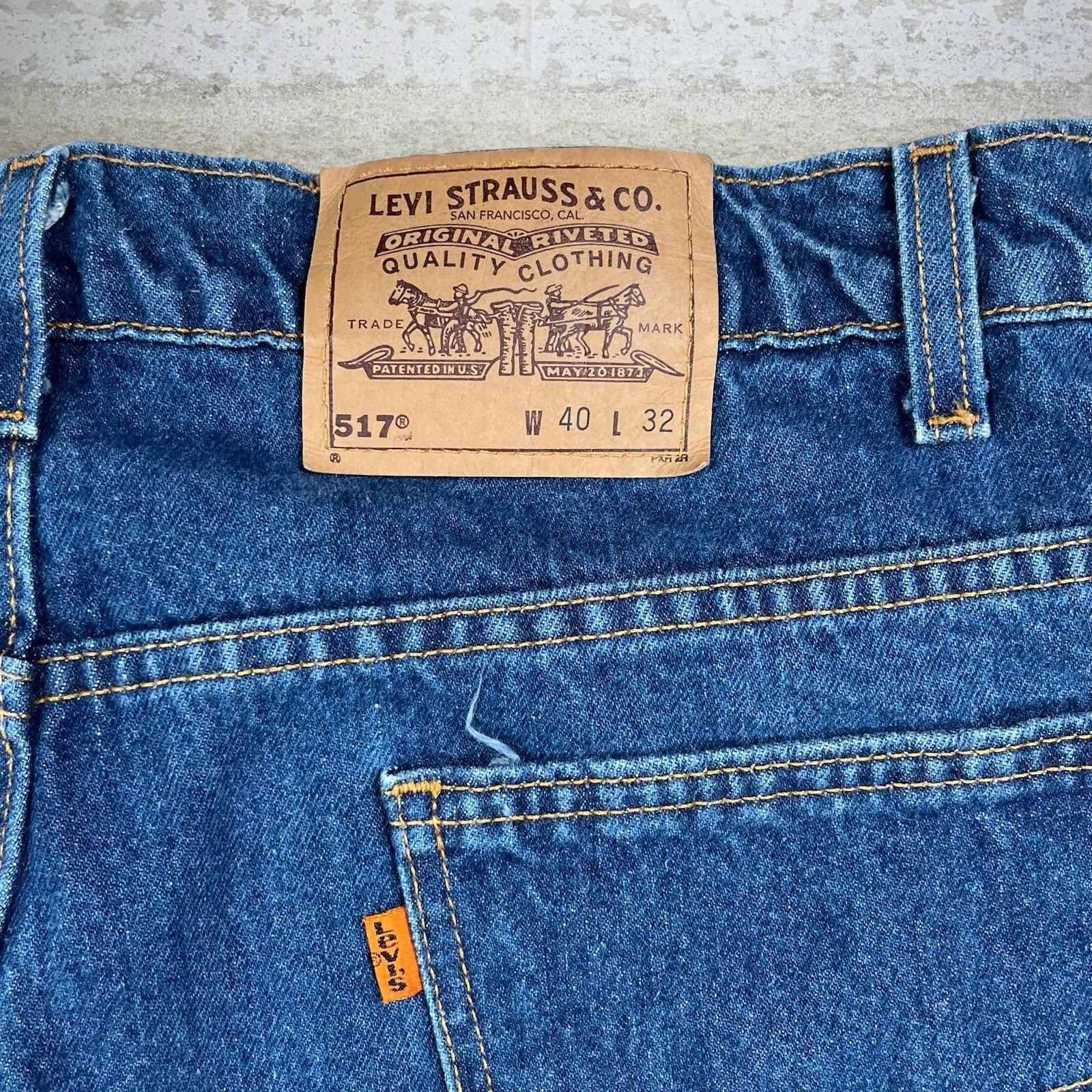 Levi's Vintage 90s Orange Tab Levis Jeans 40x32 Bootcut Dark Wash Size US 40 / EU 56 - 4 Thumbnail