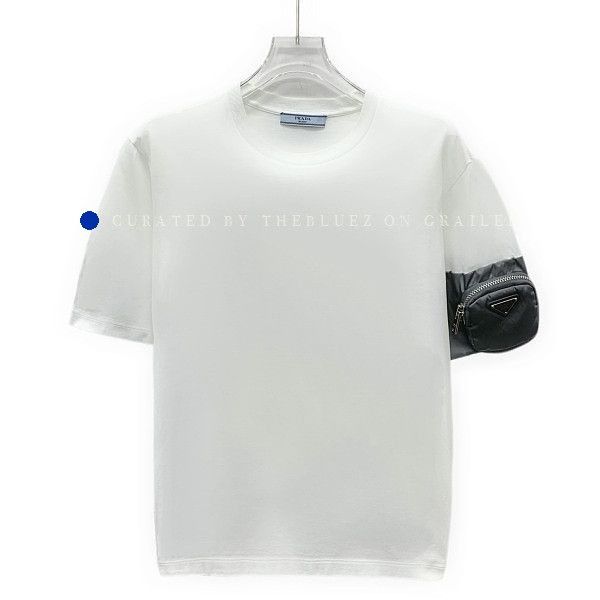 Prada Minimalist Pocket Jersey T-Shirt in White Size US XS / EU 42 / 0 - 1 Thumbnail