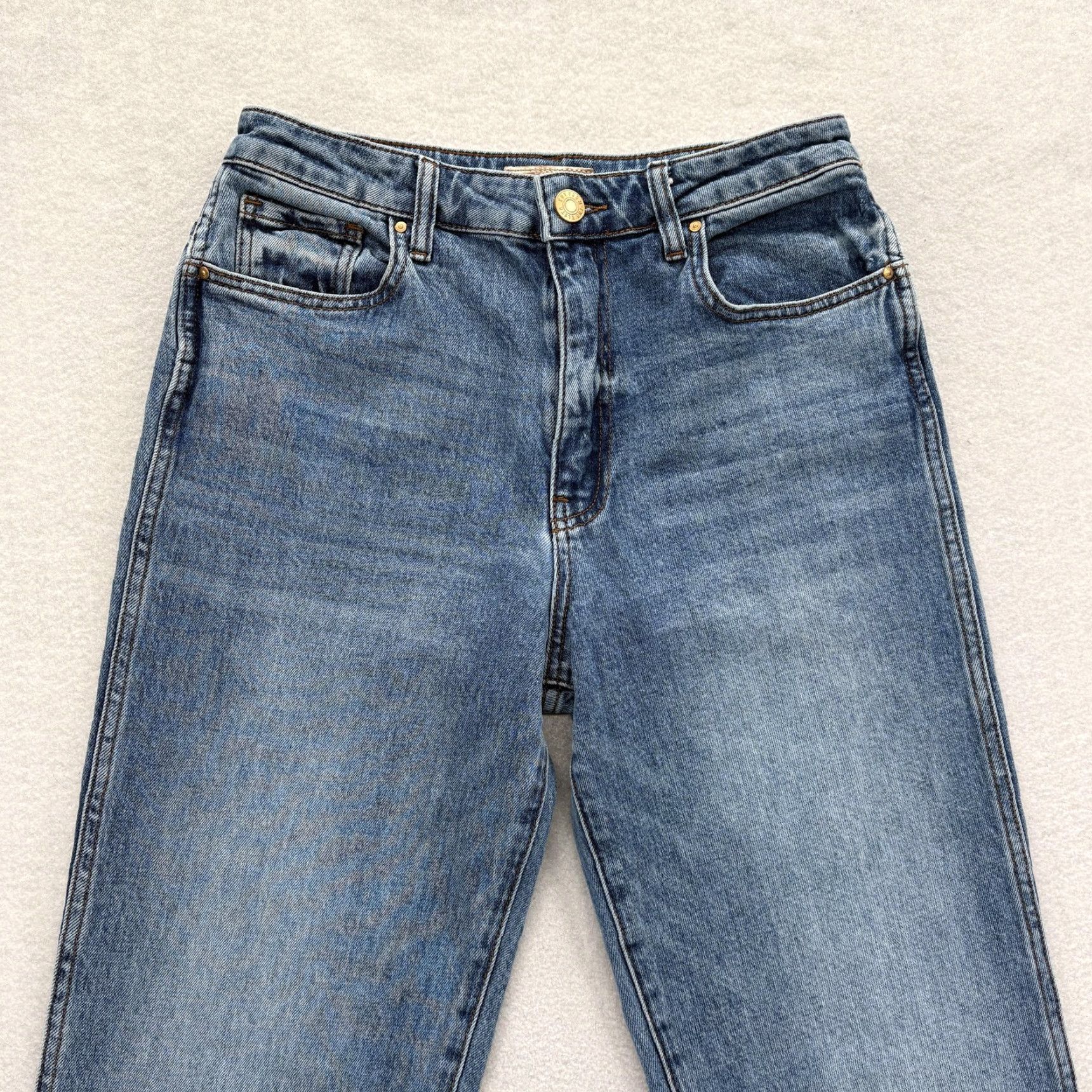 Vintage KUT From The Kloth Melissa Straight Jeans Womens 4 Blue Mid Rise Stretch Denim Size 27" / US 4 / IT 40 - 2 Thumbnail