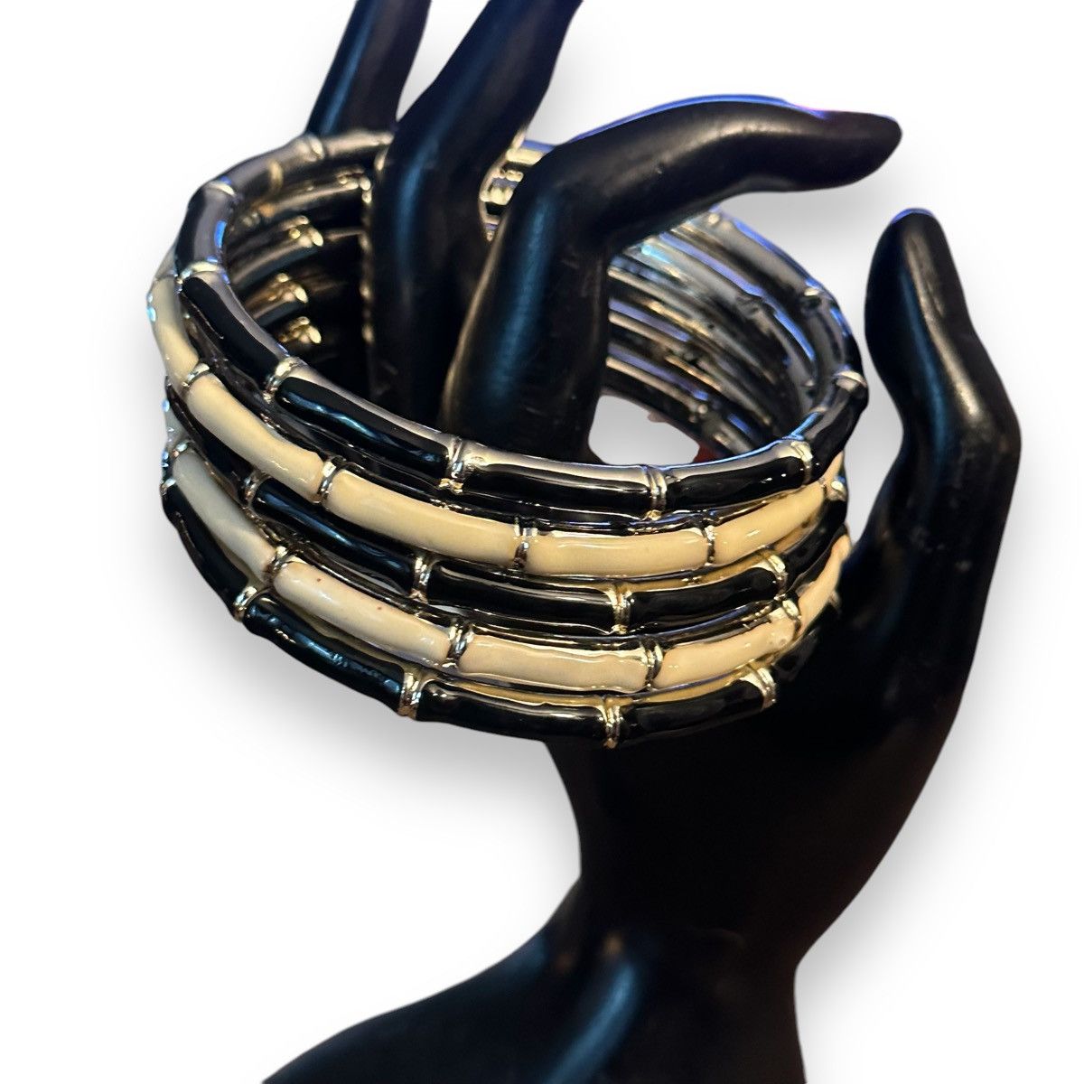 Other Plastic enamel bamboo bangle bracelets Size ONE SIZE - 2 Thumbnail
