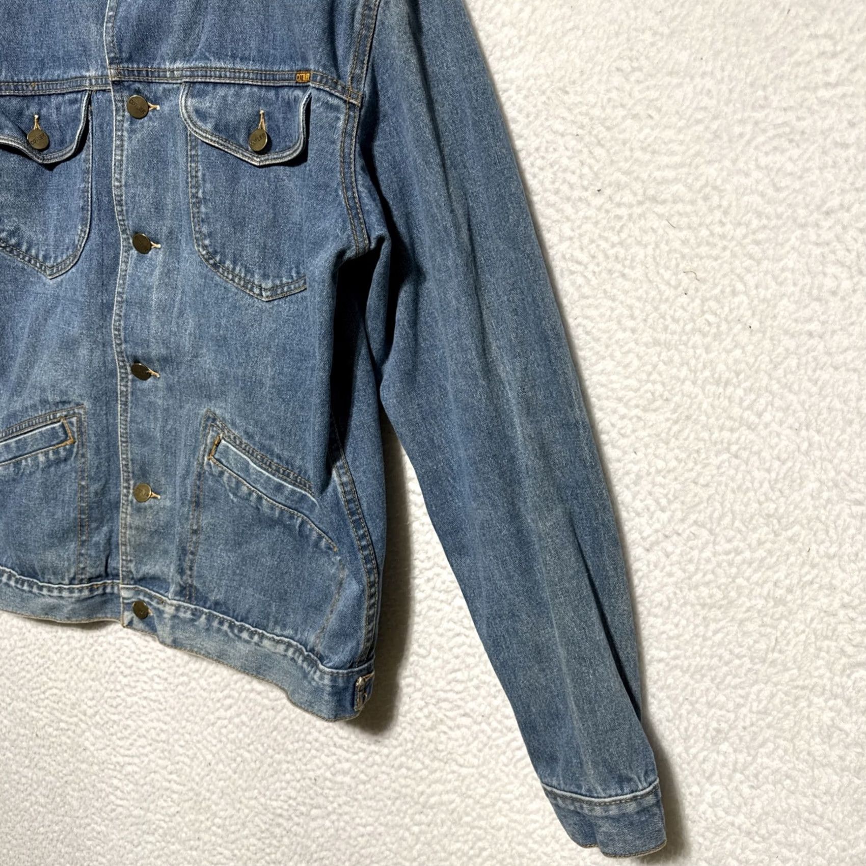 Denime VINTAGE Cotler Denim Jacket Women's XL Blue Cotton Mid-Length Long Sleeve Button Pockets Collared Size 40" / US 18 - 3 Thumbnail