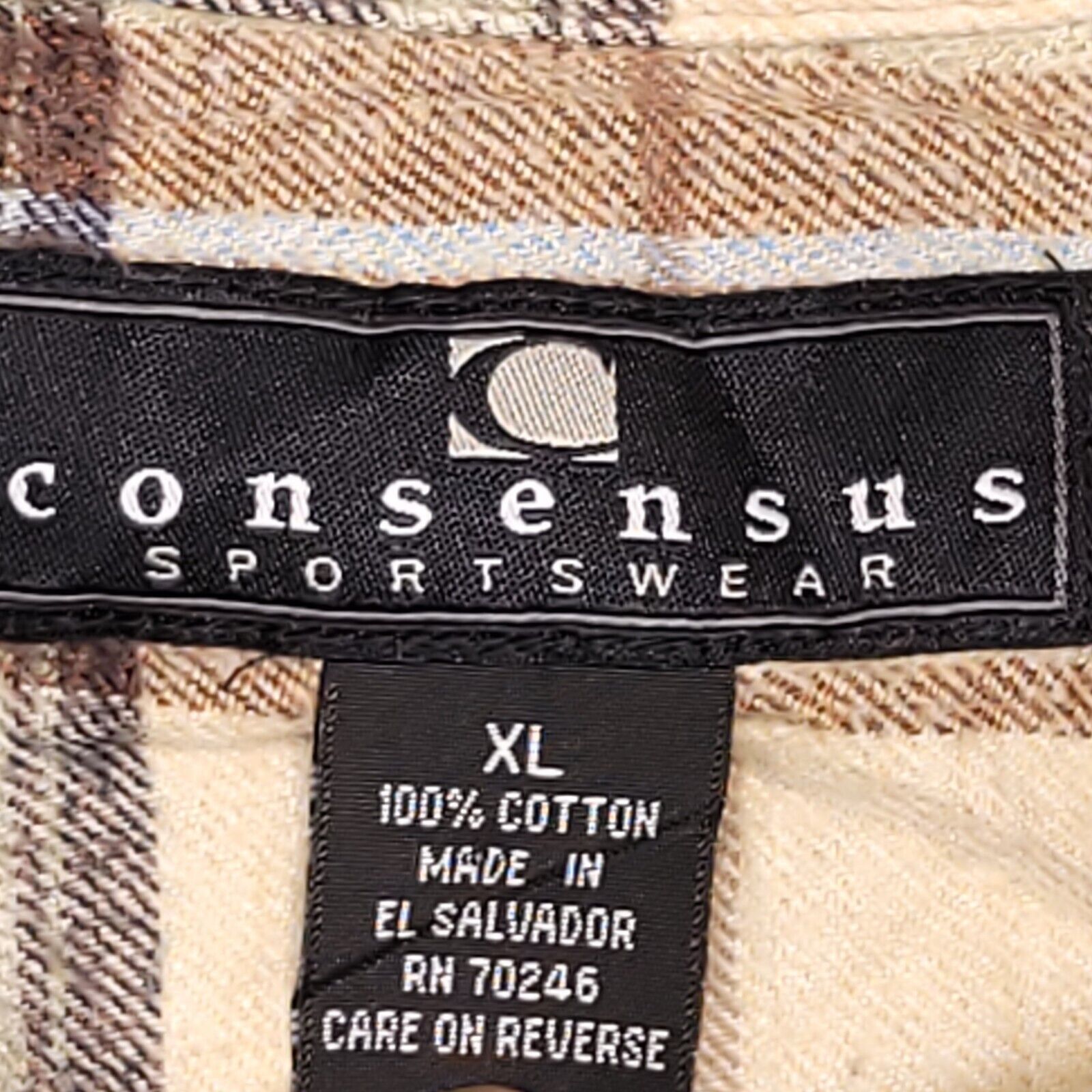 Consensus Sportswear Consesus Tartan Flannel Shirt Men Size Extra Large XL Yellow Size US XL / EU 56 / 4 - 3 Thumbnail