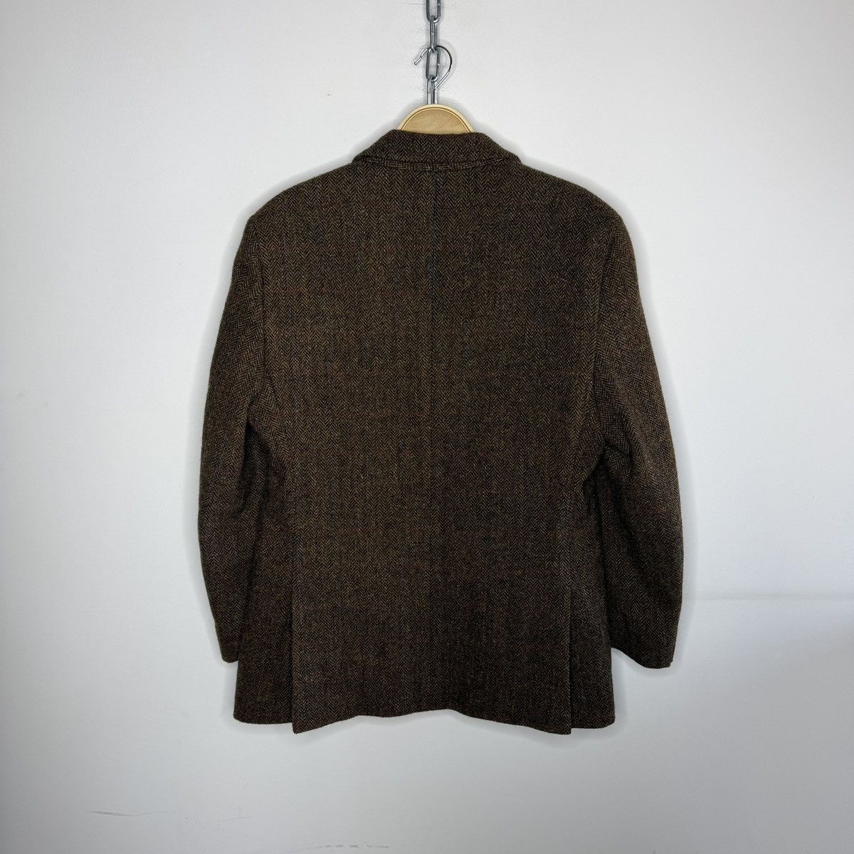 Harris Tweed Vtg Harris Tweed Brown Coat WOOL Jacket Blazer 40 R Size 40R - 6 Thumbnail