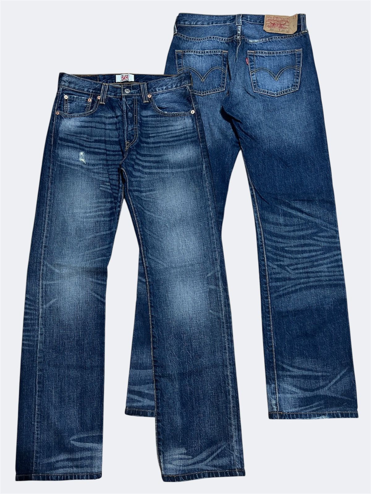 Vintage Y2K Levi’s 501 Extended Patch Pretty Whiskers