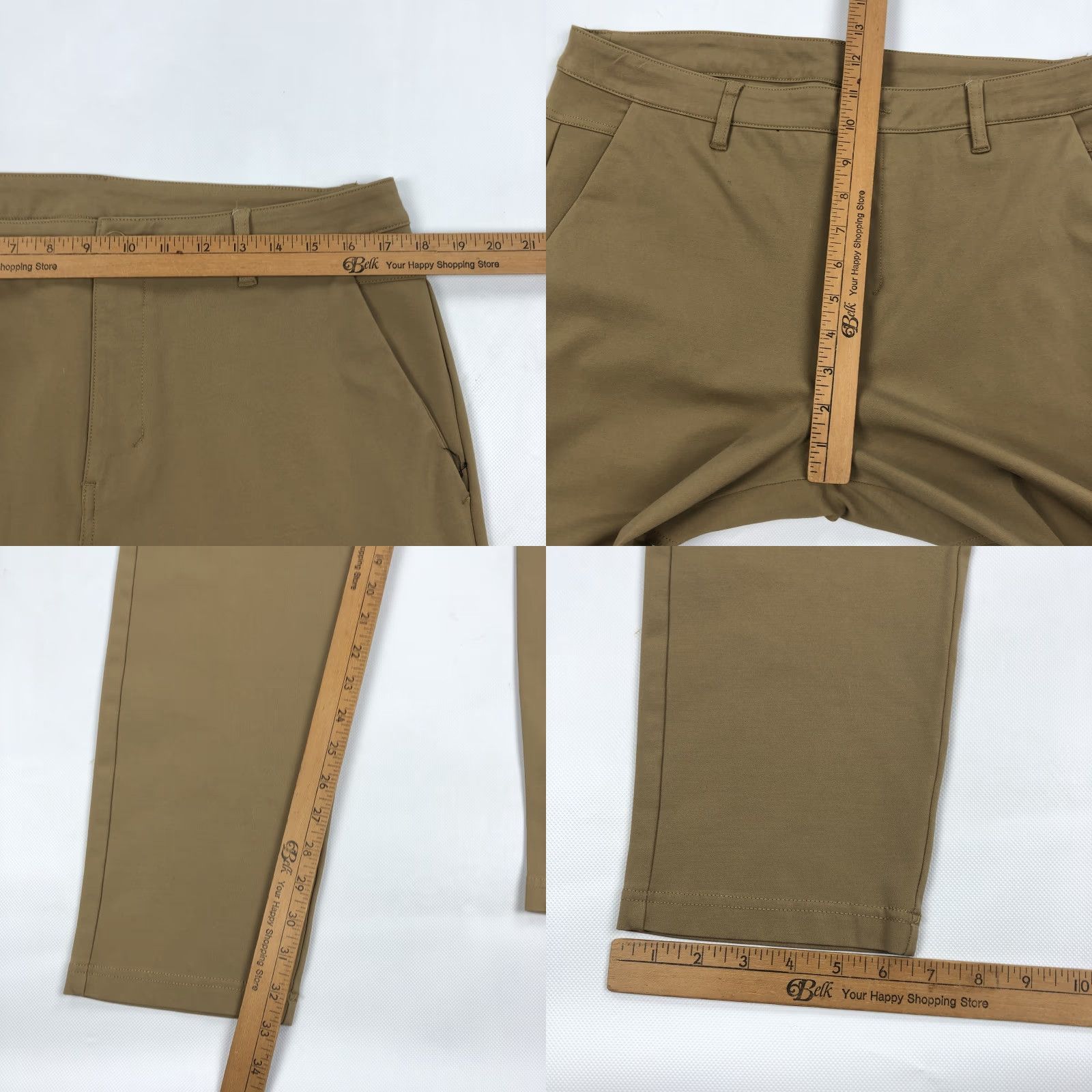 Vintage BYLT Everyday Pant 2.0 Slim Fit Chino 36 Tall Khaki Men Pant Size US 36 / EU 52 - 8 Thumbnail