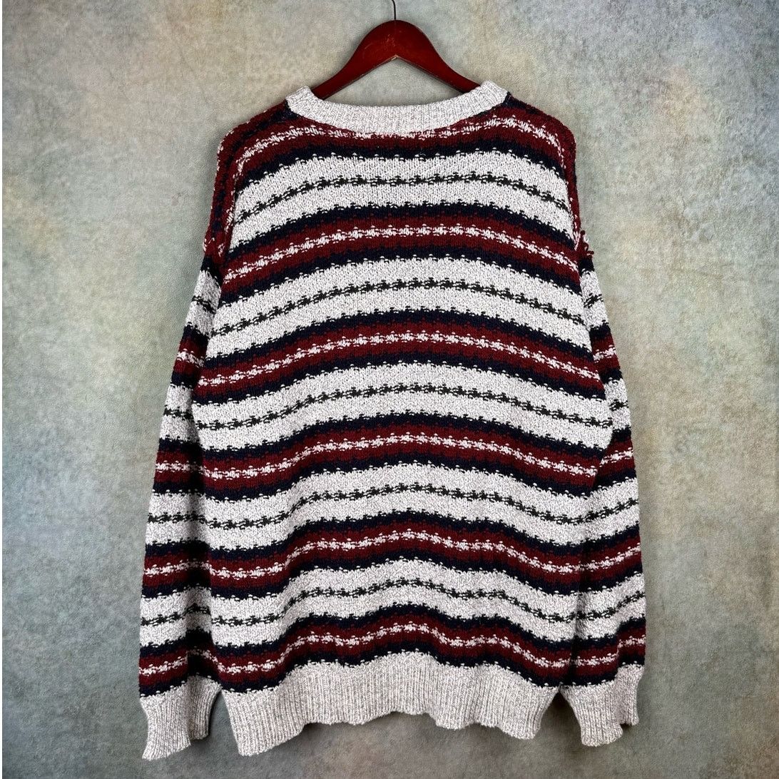 Fieldmaster × Vintage VTG 80s Fieldmaster Striped Knit Sweater Mens Sz L Pullover Size US L / EU 52-54 / 3 - 3 Thumbnail