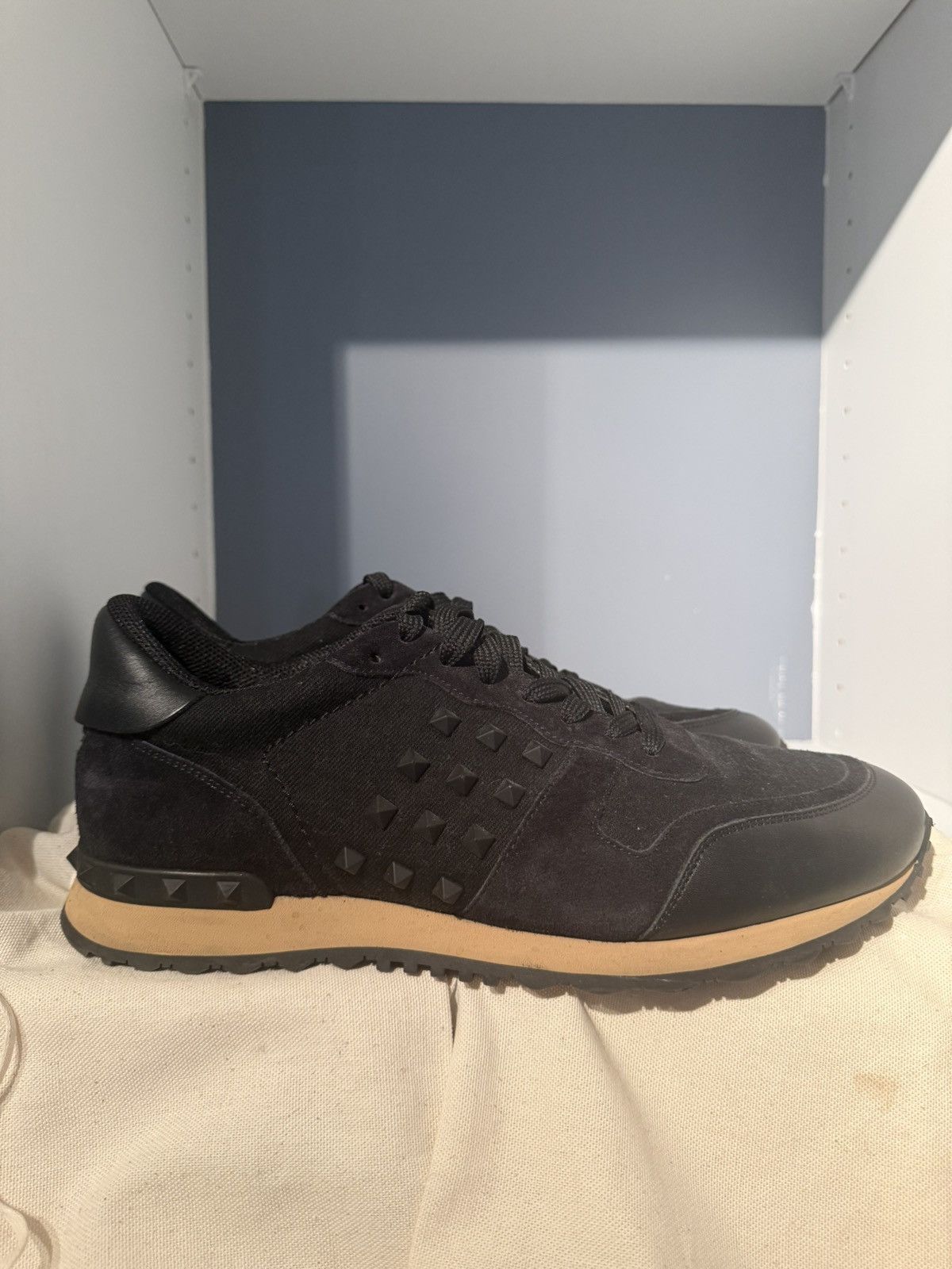 Valentino Valentino Garavani Rockstud Sneaker Black 43 (10) Size US 10 / EU 43 - 2 Thumbnail