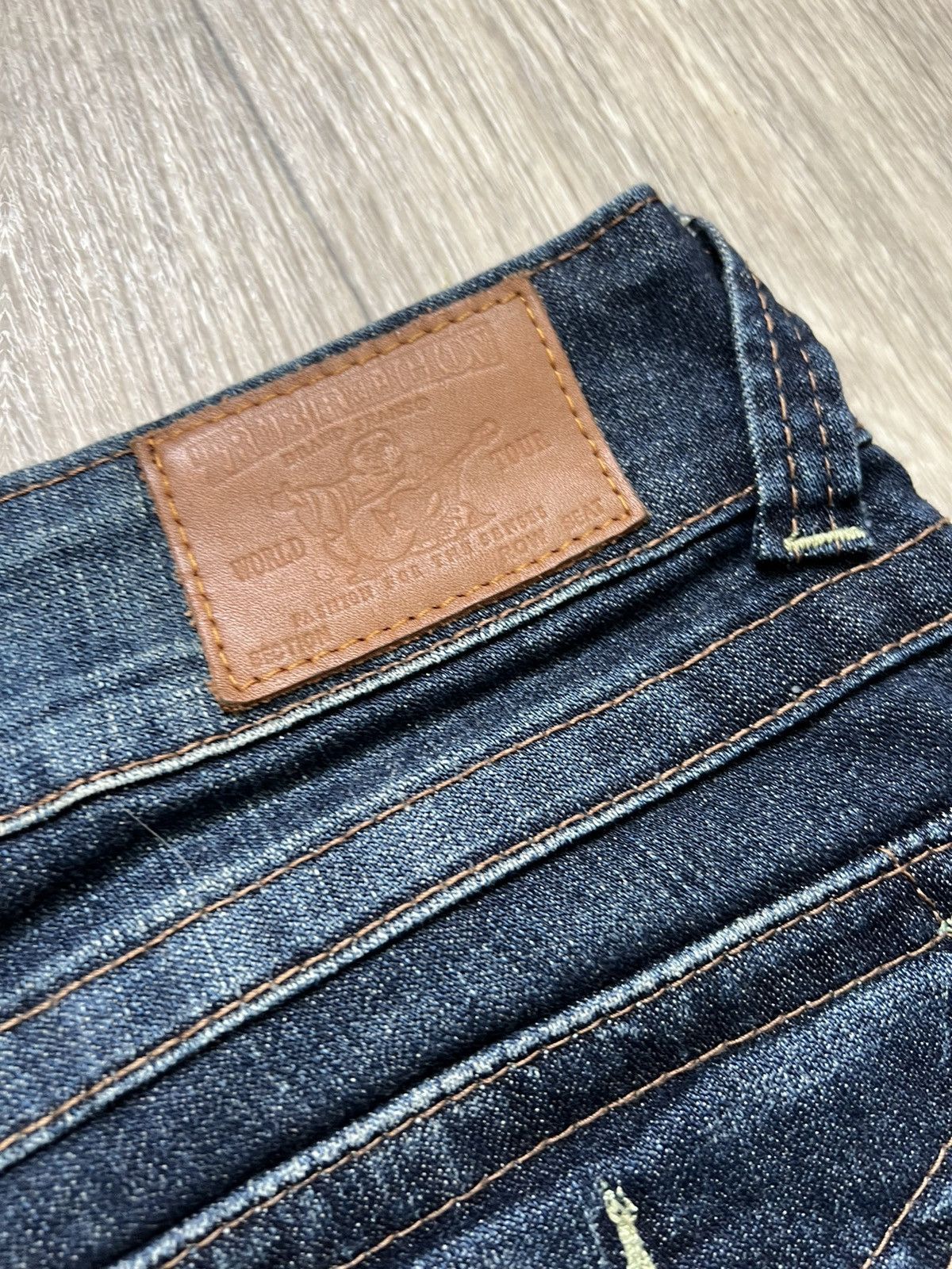 If Six Was Nine True Religion Low Rise Flared Denim Black Jeans Size 29" - 6 Thumbnail