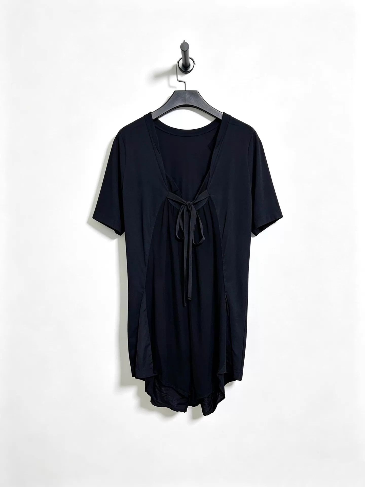 Sacai Sacai 2010SS Wmn's Black Panelled Short Sleeve Tee Size XS / US 0-2 / IT 36-38 - 1 Thumbnail