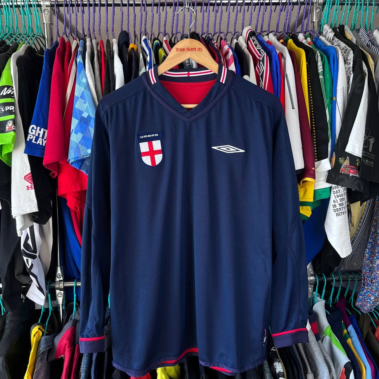 Umbro England 2002/2003 Reversible Longsleeve Soccer Jersey Size US L / EU 52-54 / 3 - 2 Thumbnail