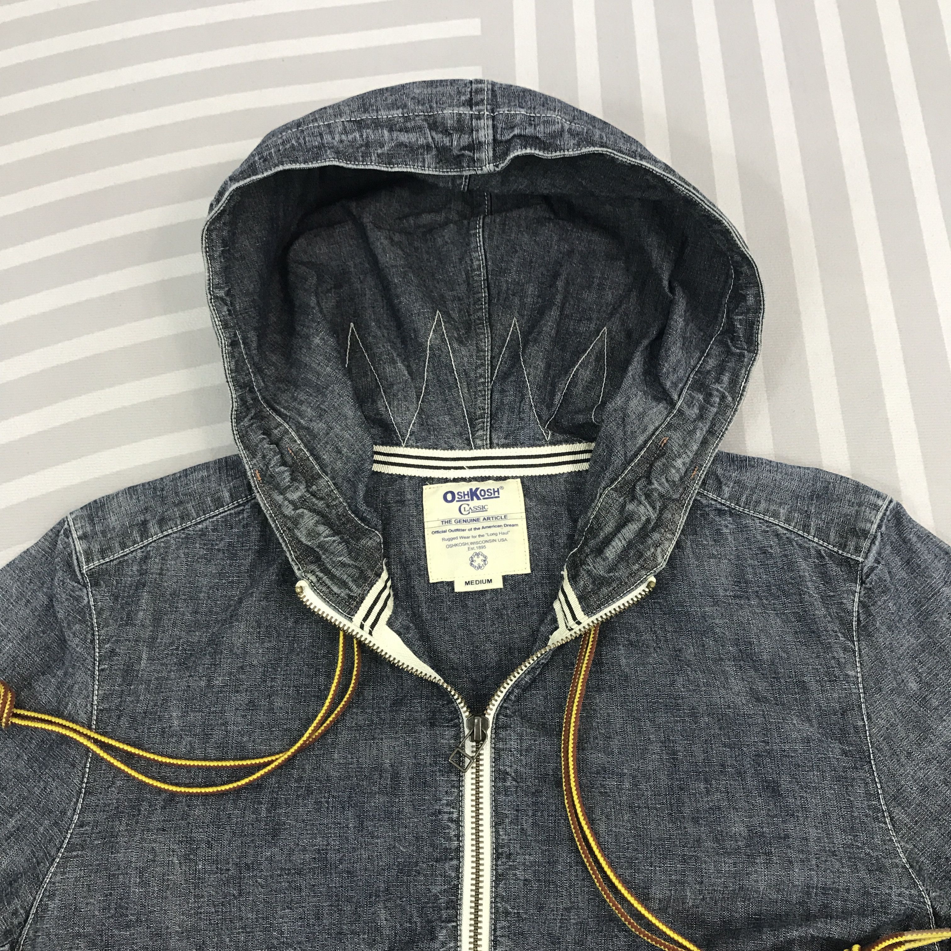 Oshkosh × Vintage Vintage OshKosh Classic Denim hoodies Jacket Size US M / EU 48-50 / 2 - 7 Thumbnail