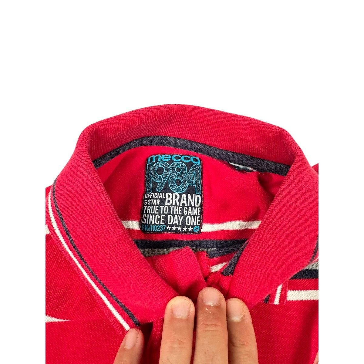 Mecca Vintage Mecca Polo Shirt Mens Large Red Striped Short Sleeve Size US L / EU 52-54 / 3 - 7 Thumbnail