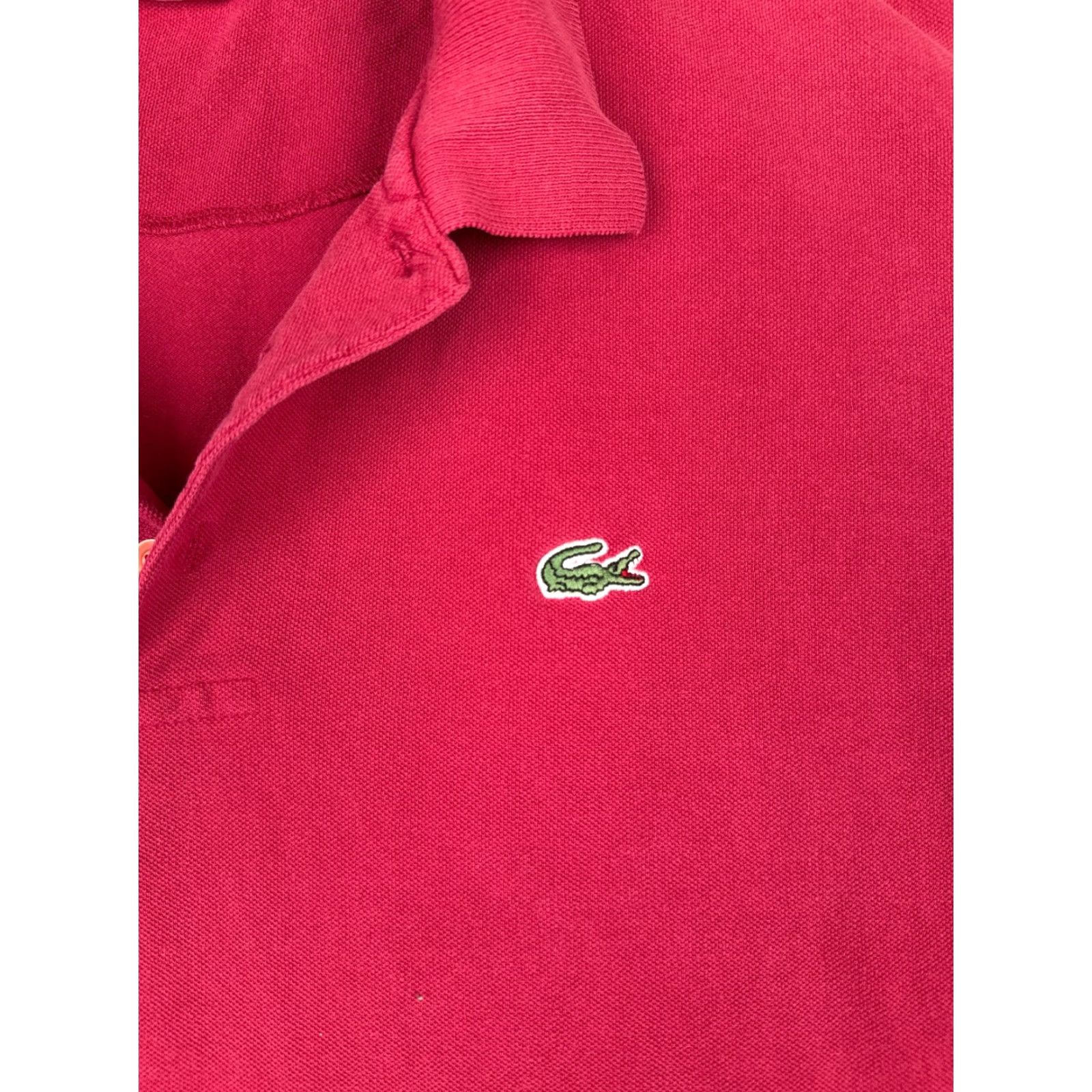Lacoste Lacoste Polo Shirt Men Red Short Sleeve Slim 5 100% Cotton Knit Croc Logo Vintage No Size US S / EU 44-46 / 1 - 6 Thumbnail