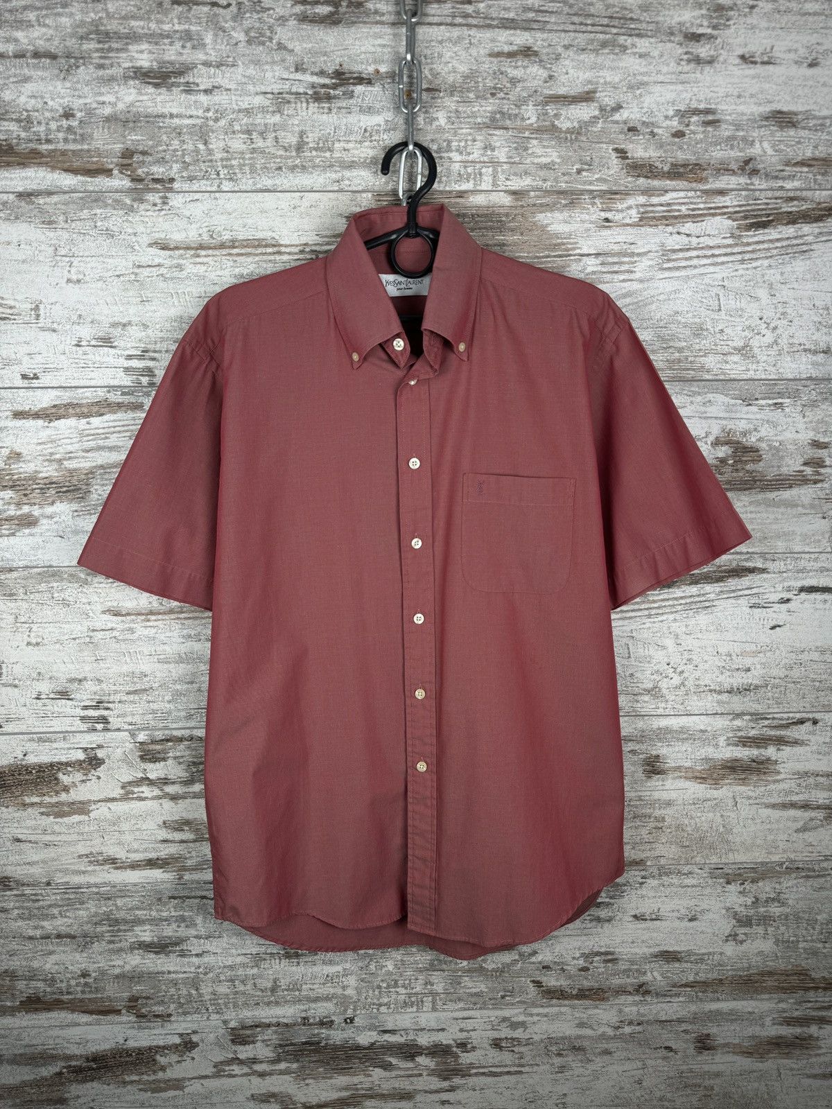Vintage Mens Vintage Yves Saint Laurent Shirts button up pour homme Size US M / EU 48-50 / 2 - 1 Thumbnail
