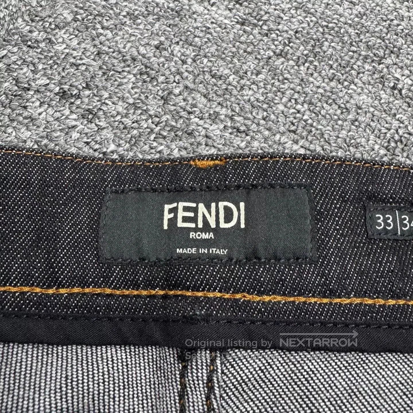 Fendi Fendi Gold Logo Denim Jeans. Size US 33 - 2 Thumbnail