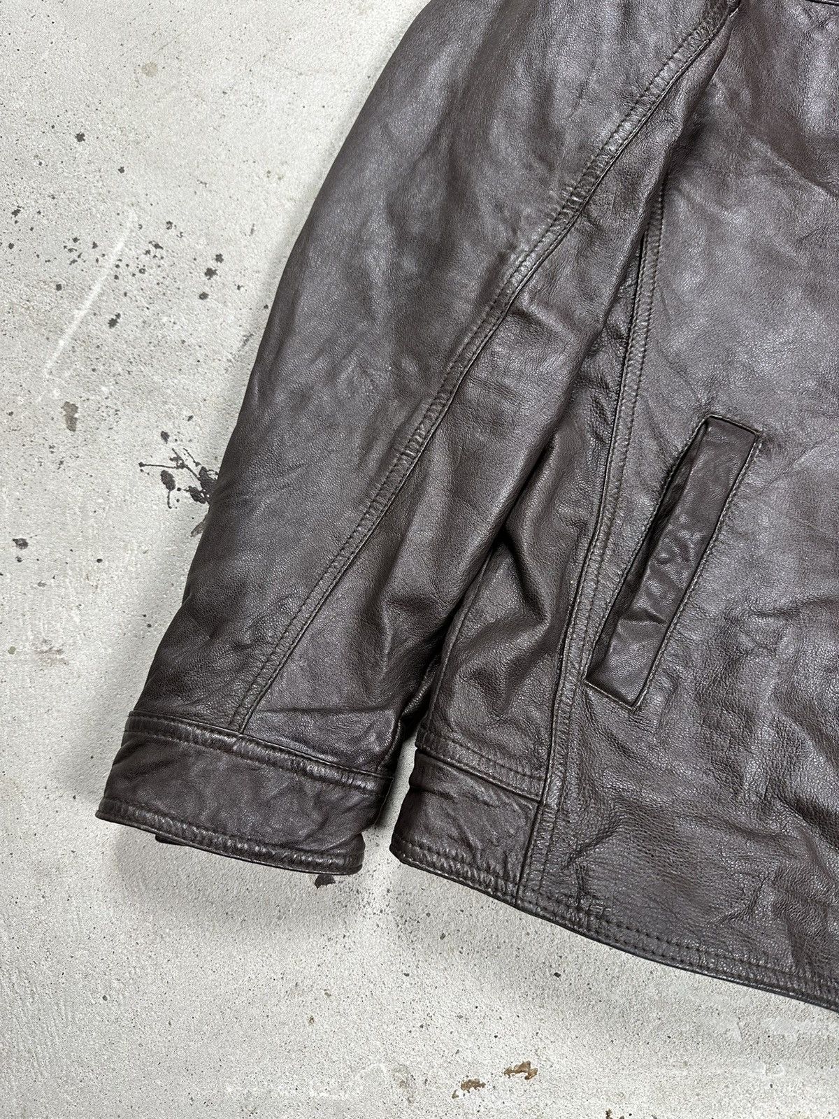 Genuine Leather × Vintage ‼️ Vintage y2k Brown Lamb Leather Jacket Size US L / EU 52-54 / 3 - 3 Thumbnail